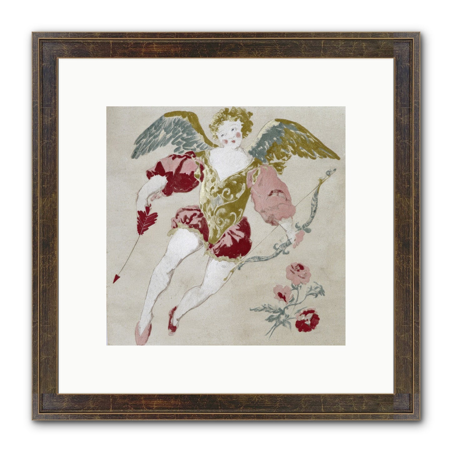 Love Blooms Wild Framed Print - Slimwoods Black/Gold 10x10
