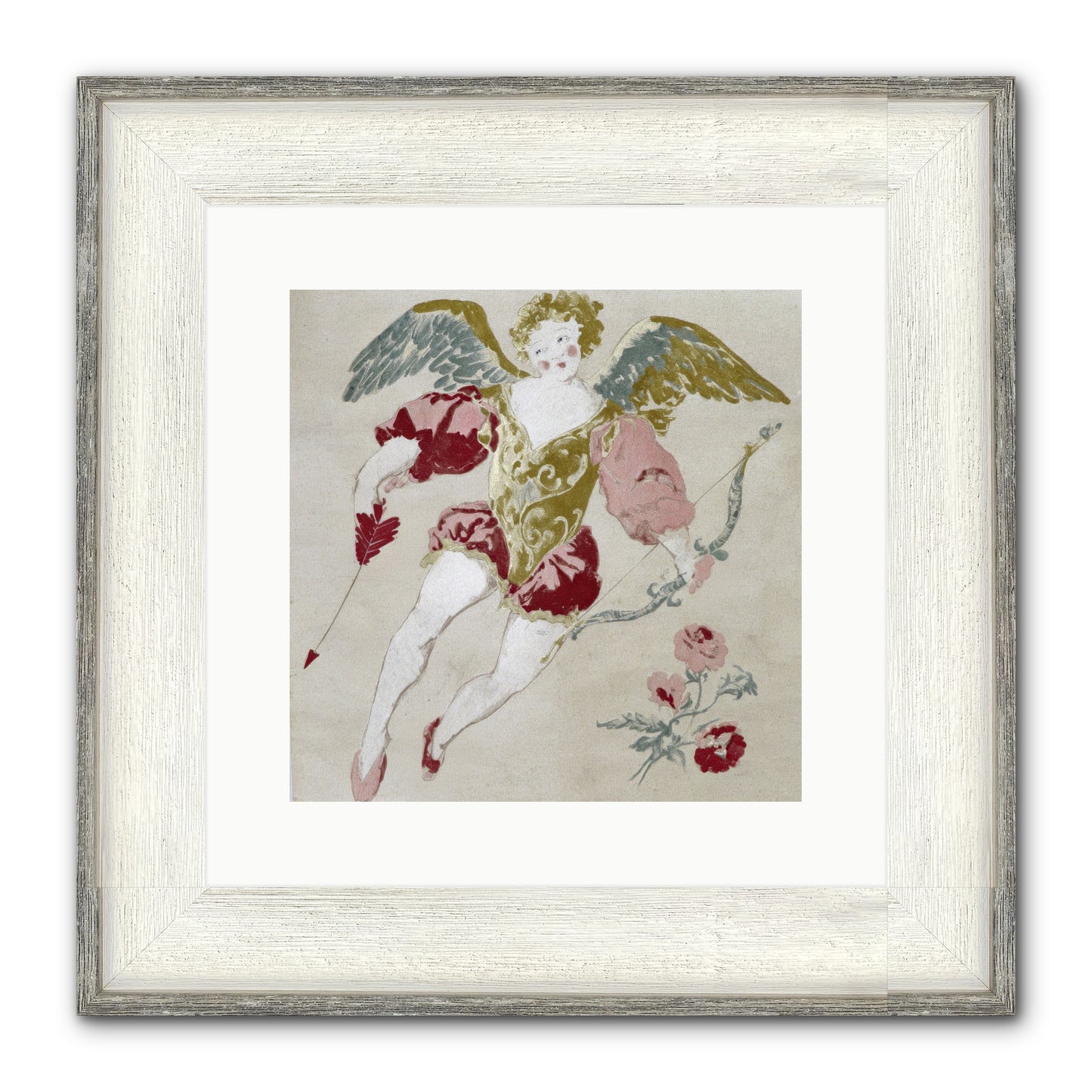 Love Blooms Wild Framed Print - Driftwood White 12x12