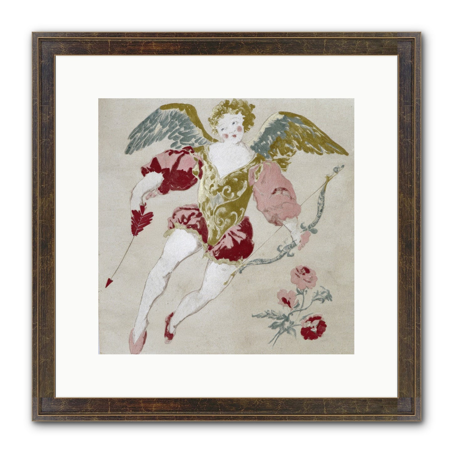 Love Blooms Wild Framed Print - Slimwoods Black/Gold 12x12