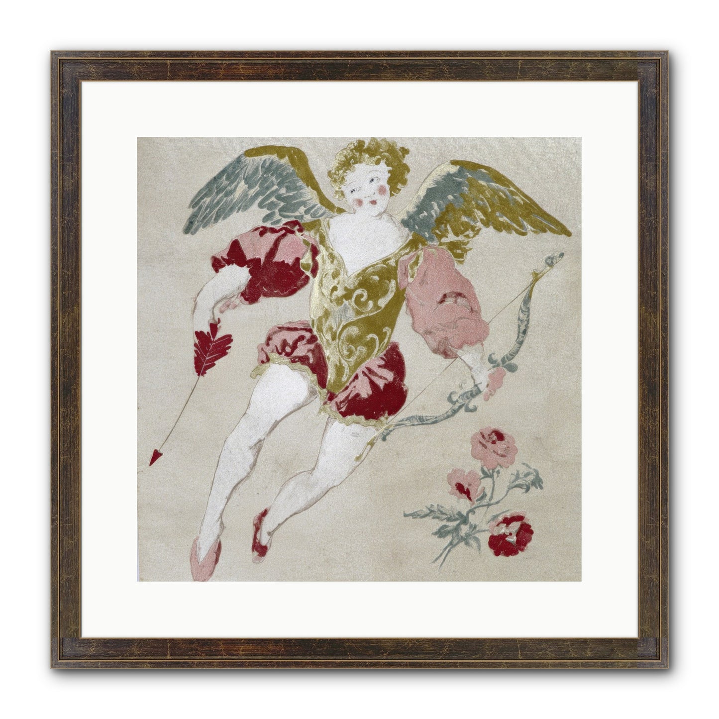 Love Blooms Wild Framed Print - Slimwoods Black/Gold 16x16