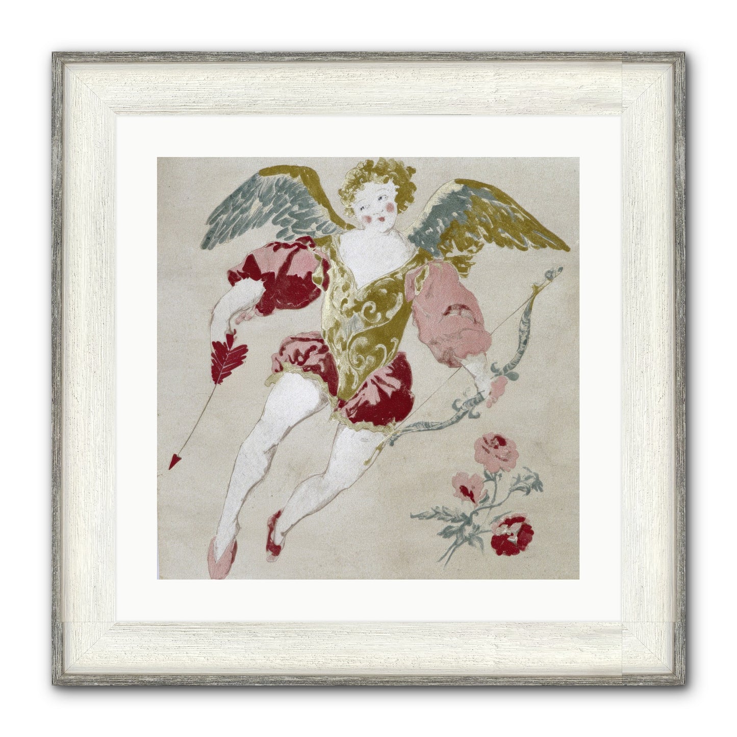Love Blooms Wild Framed Print - Driftwood White 20x20