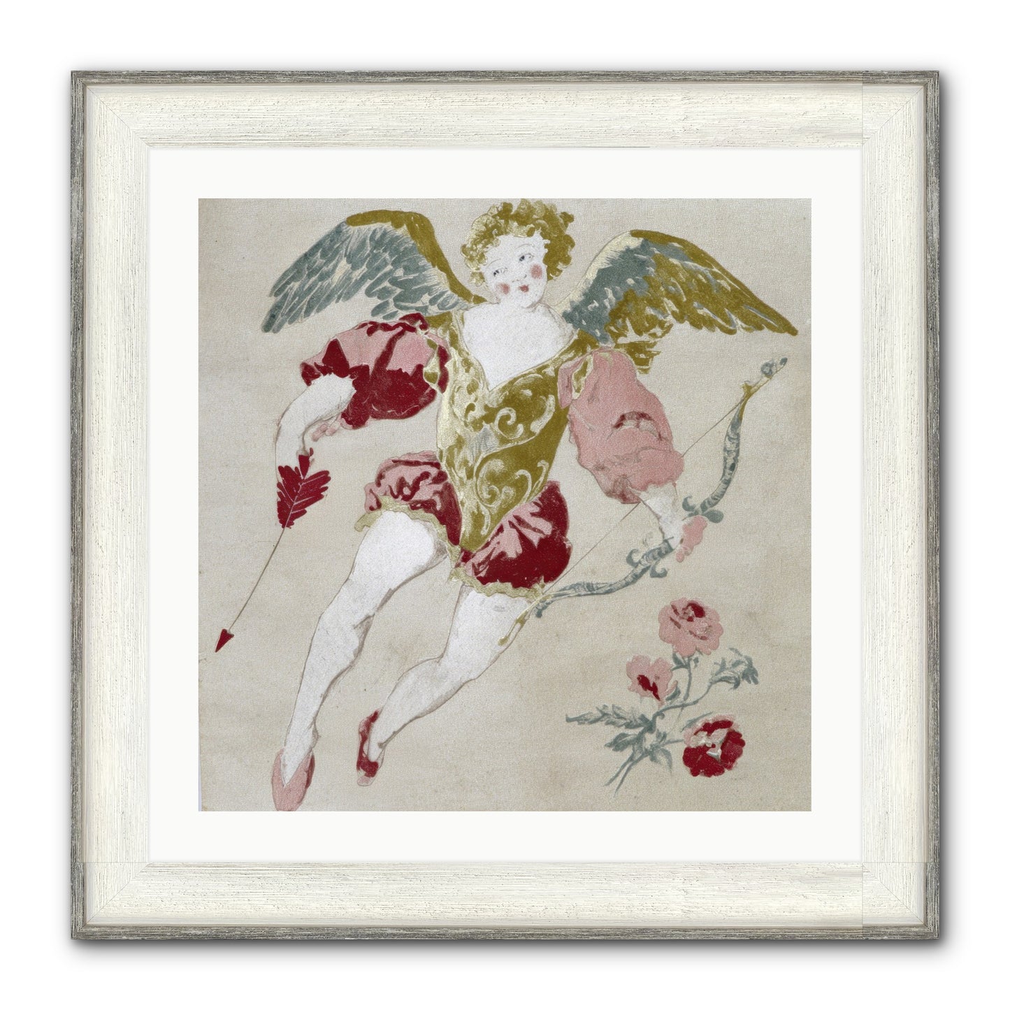 Love Blooms Wild Framed Print - Driftwood White 24x24