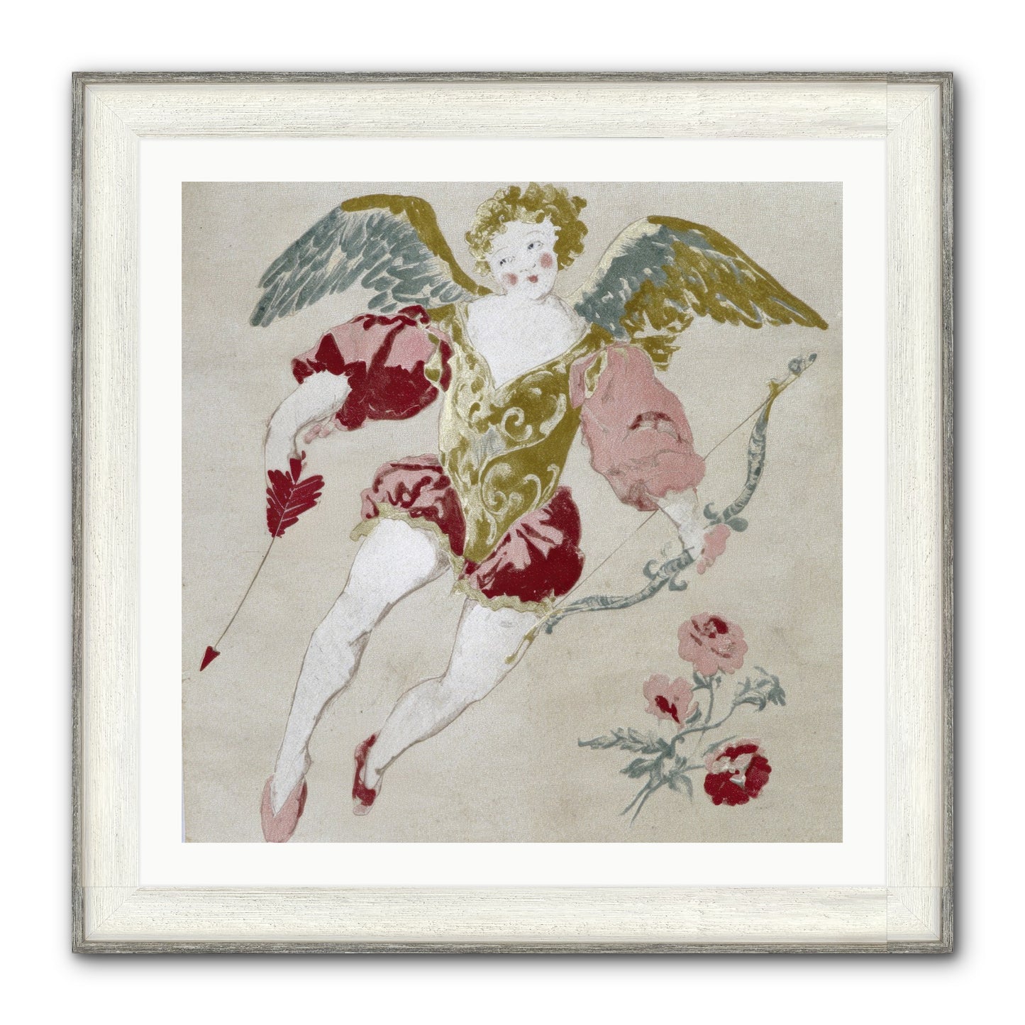 Love Blooms Wild Framed Print - Driftwood White 30x30