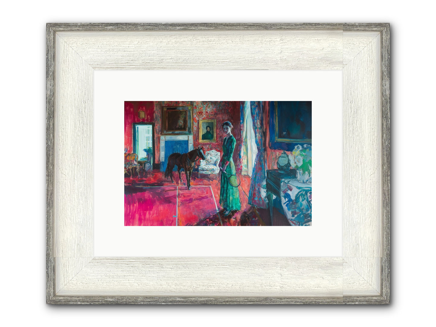 Love-Forty & Lavender Framed Print - Driftwood White 12x8