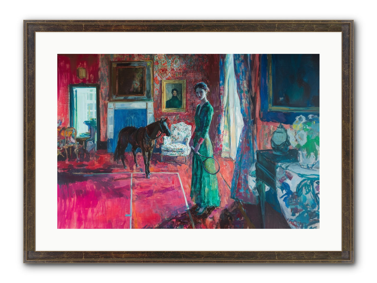 Love-Forty & Lavender Framed Print - Slimwoods Black/Gold 24x16