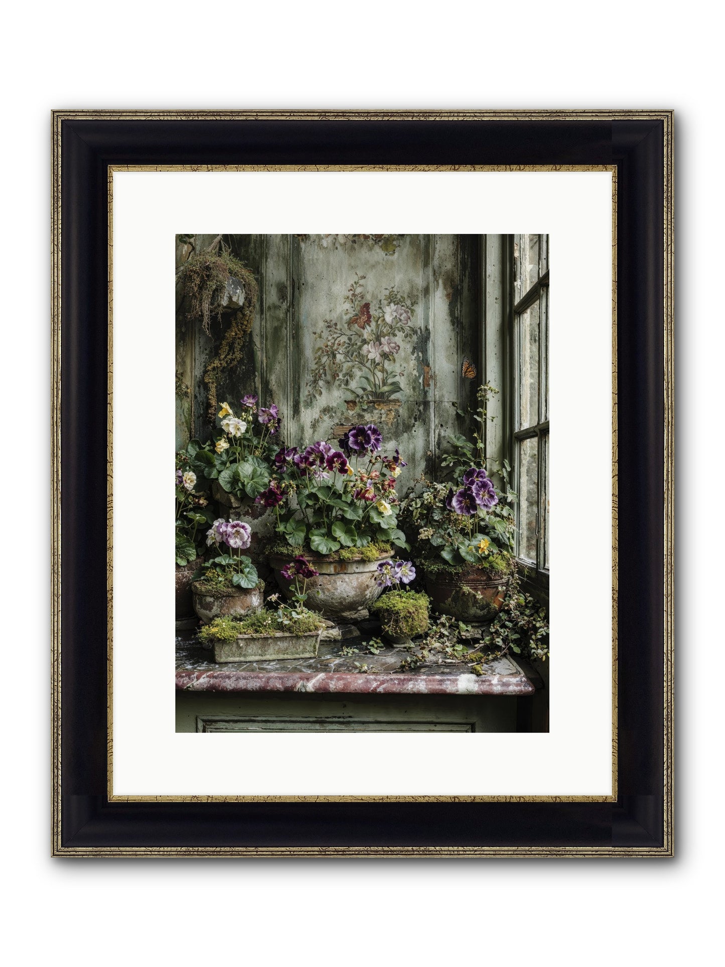 Love Grown Tender Framed Print - Black & Gold 12x16
