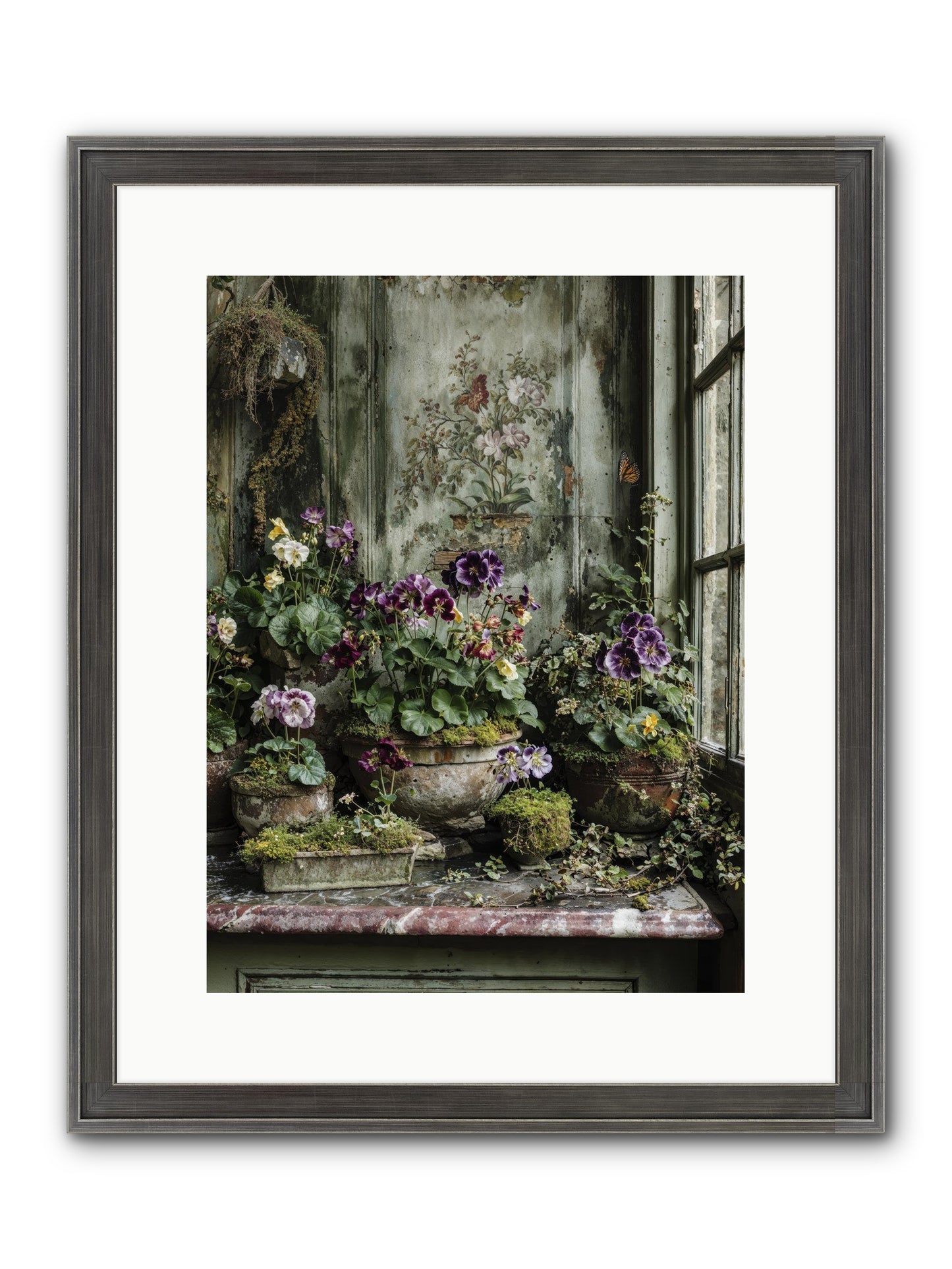 Love Grown Tender Framed Print - Slimwoods Black/Silver 12x16