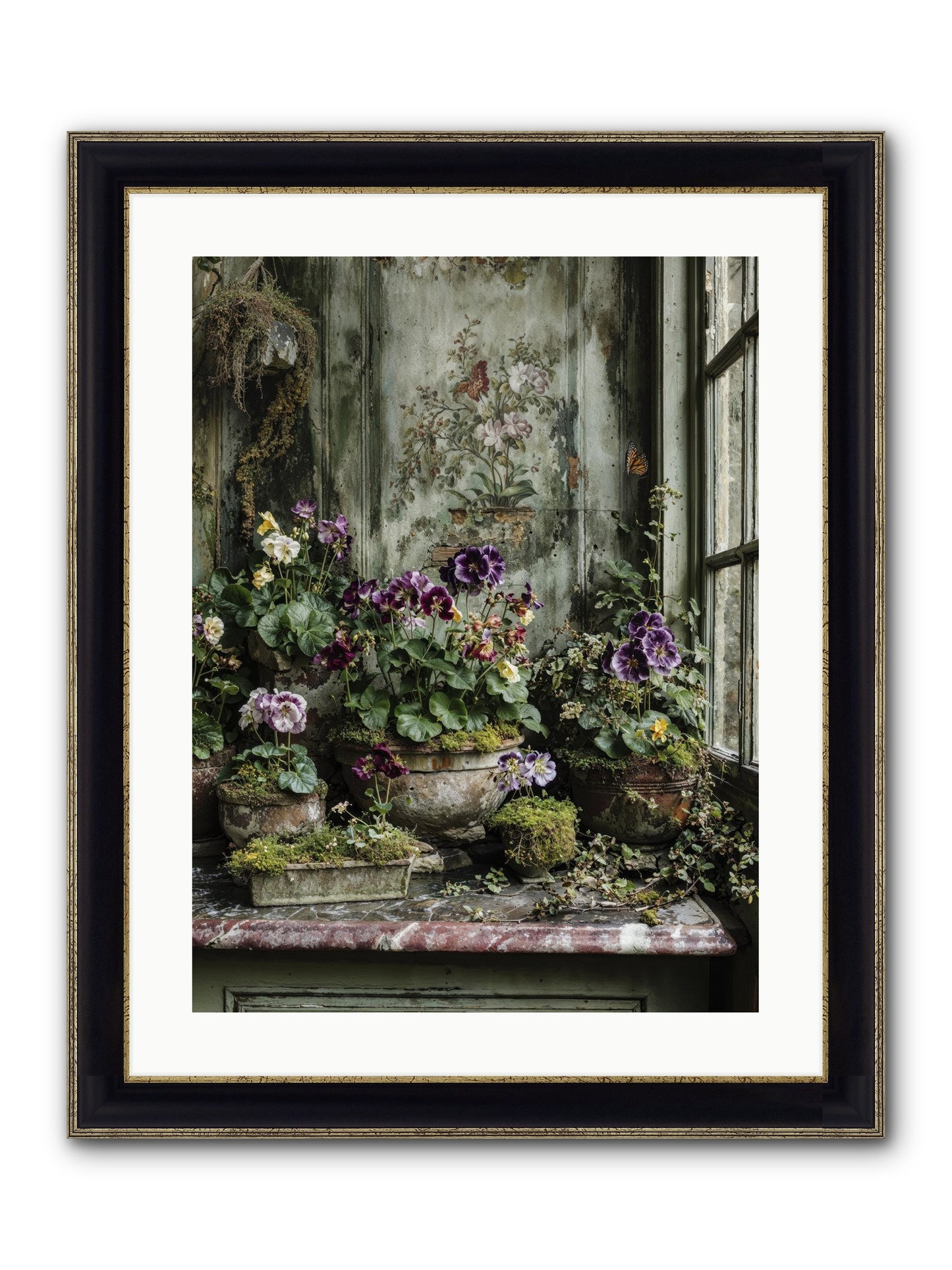 Love Grown Tender Framed Print - Black & Gold 18x24