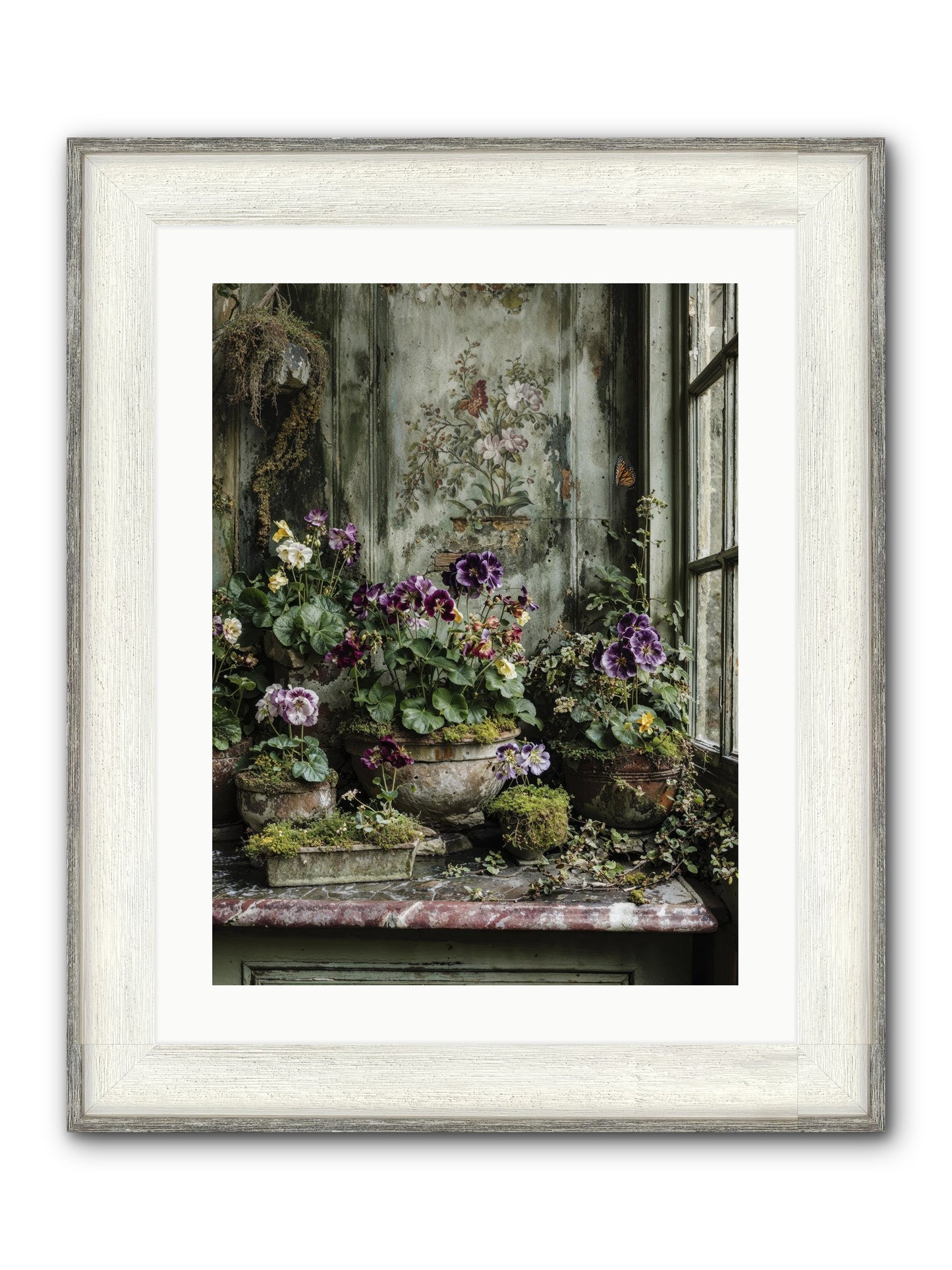 Love Grown Tender Framed Print - Driftwood White 18x24