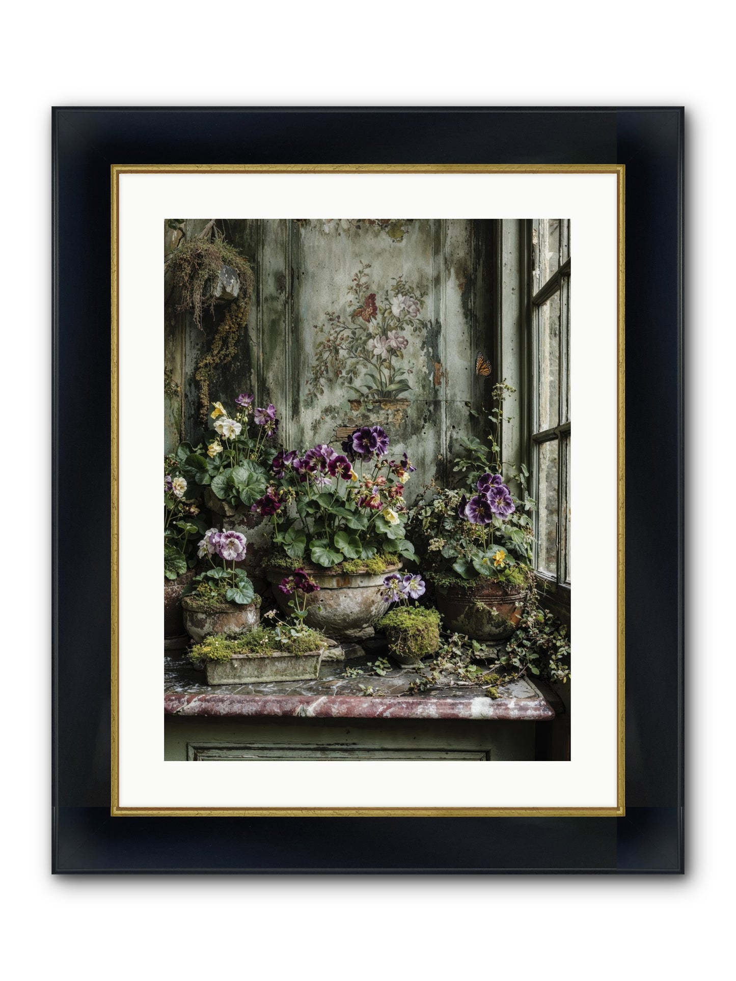 Love Grown Tender Framed Print - Wide Black w/Gold 18x24