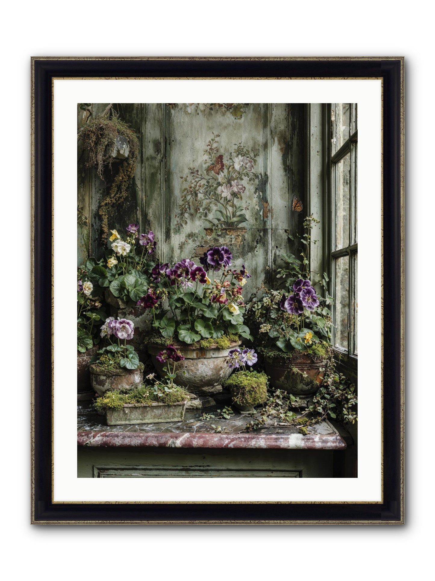 Love Grown Tender Framed Print - Black & Gold 24x32