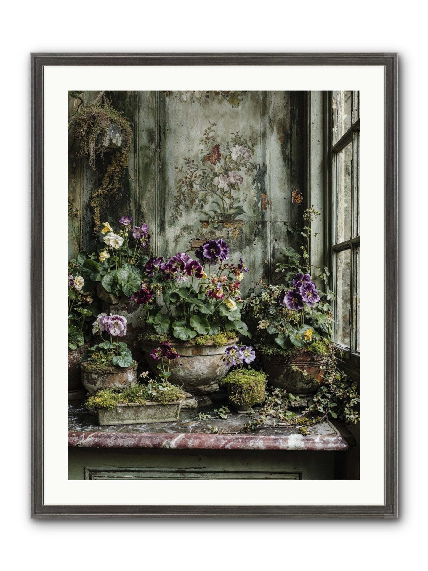 Love Grown Tender Framed Print - Slimwoods Black/Silver 24x32