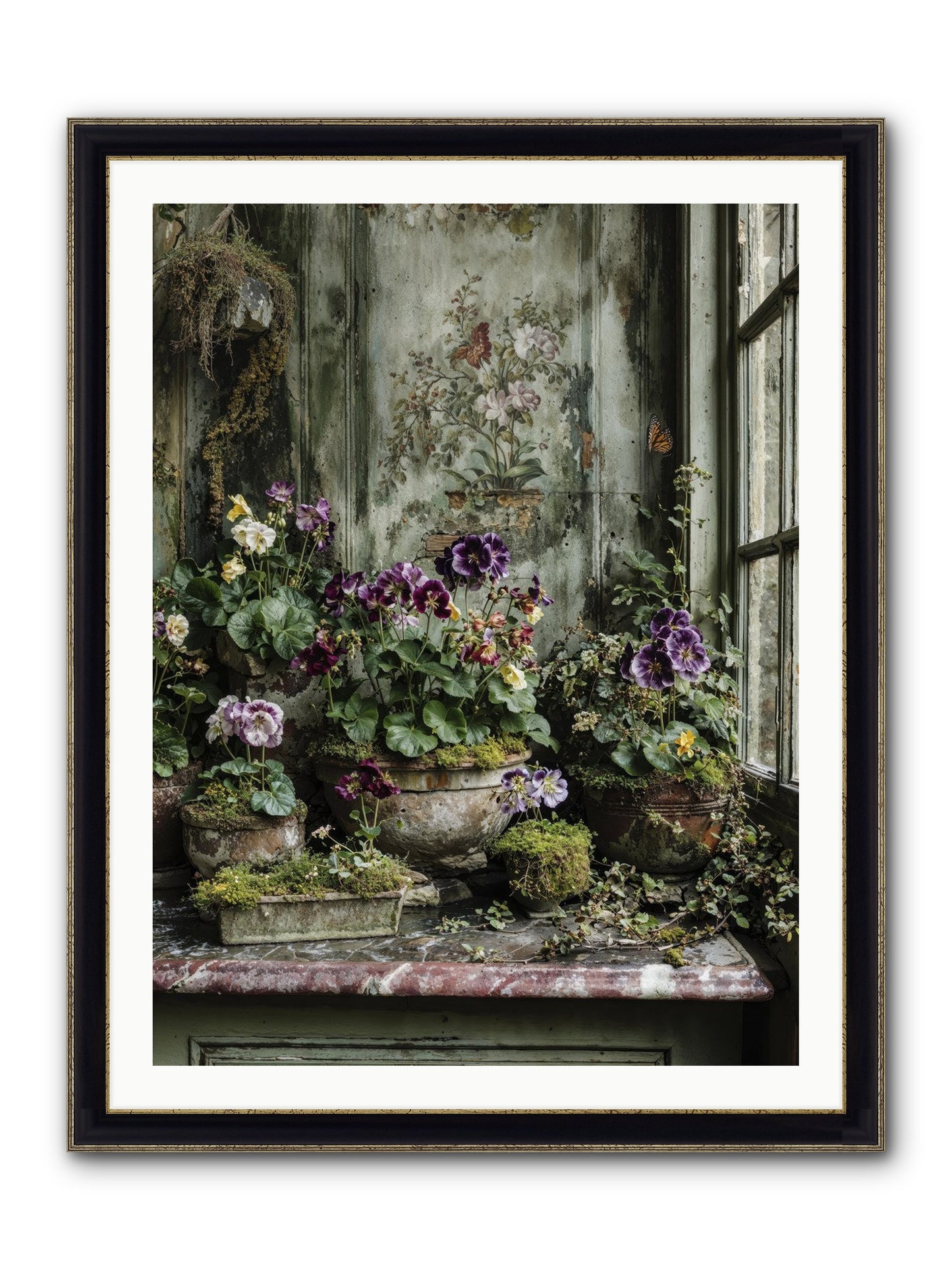 Love Grown Tender Framed Print - Black & Gold 30x40
