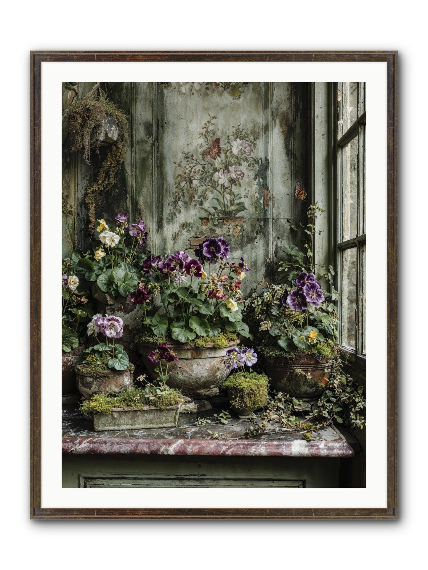 Love Grown Tender Framed Print - Slimwoods Black/Gold 30x40
