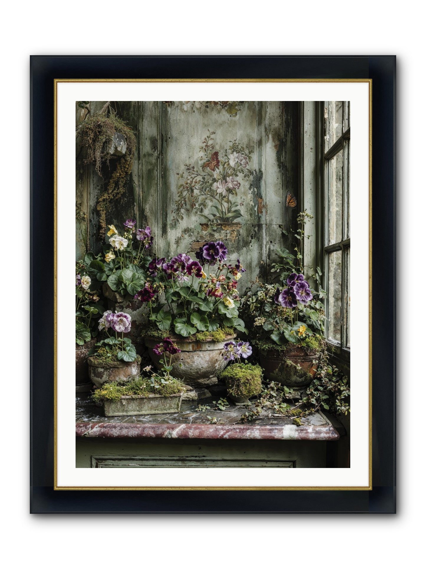 Love Grown Tender Framed Print - Wide Black w/Gold 30x40