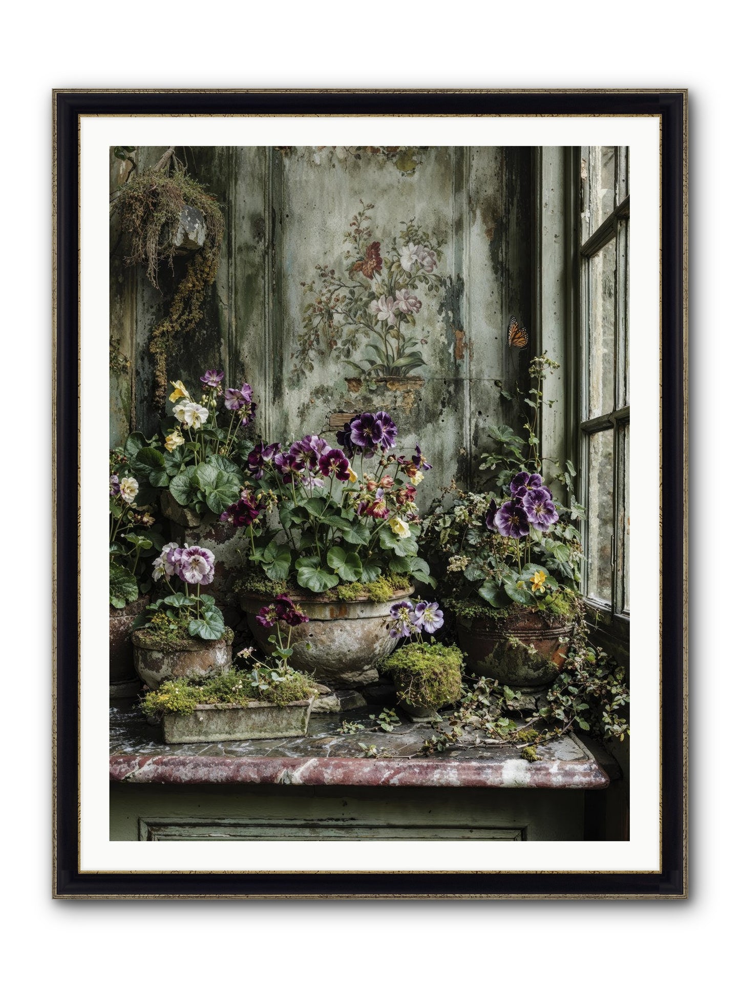 Love Grown Tender Framed Print - Black & Gold 36x48