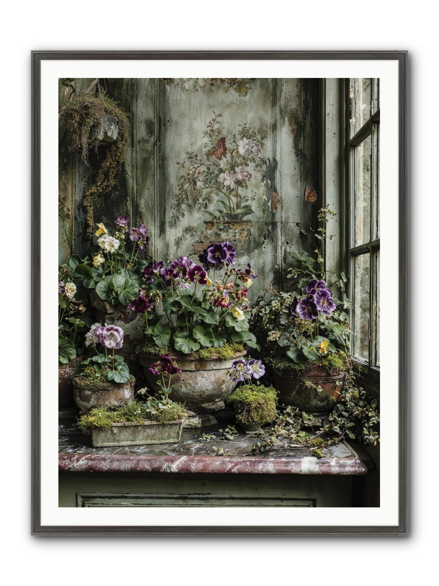 Love Grown Tender Framed Print - Slimwoods Black/Silver 36x48