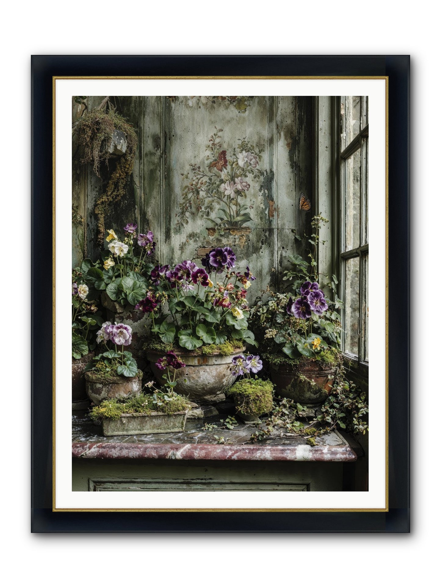 Love Grown Tender Framed Print - Wide Black w/Gold 36x48