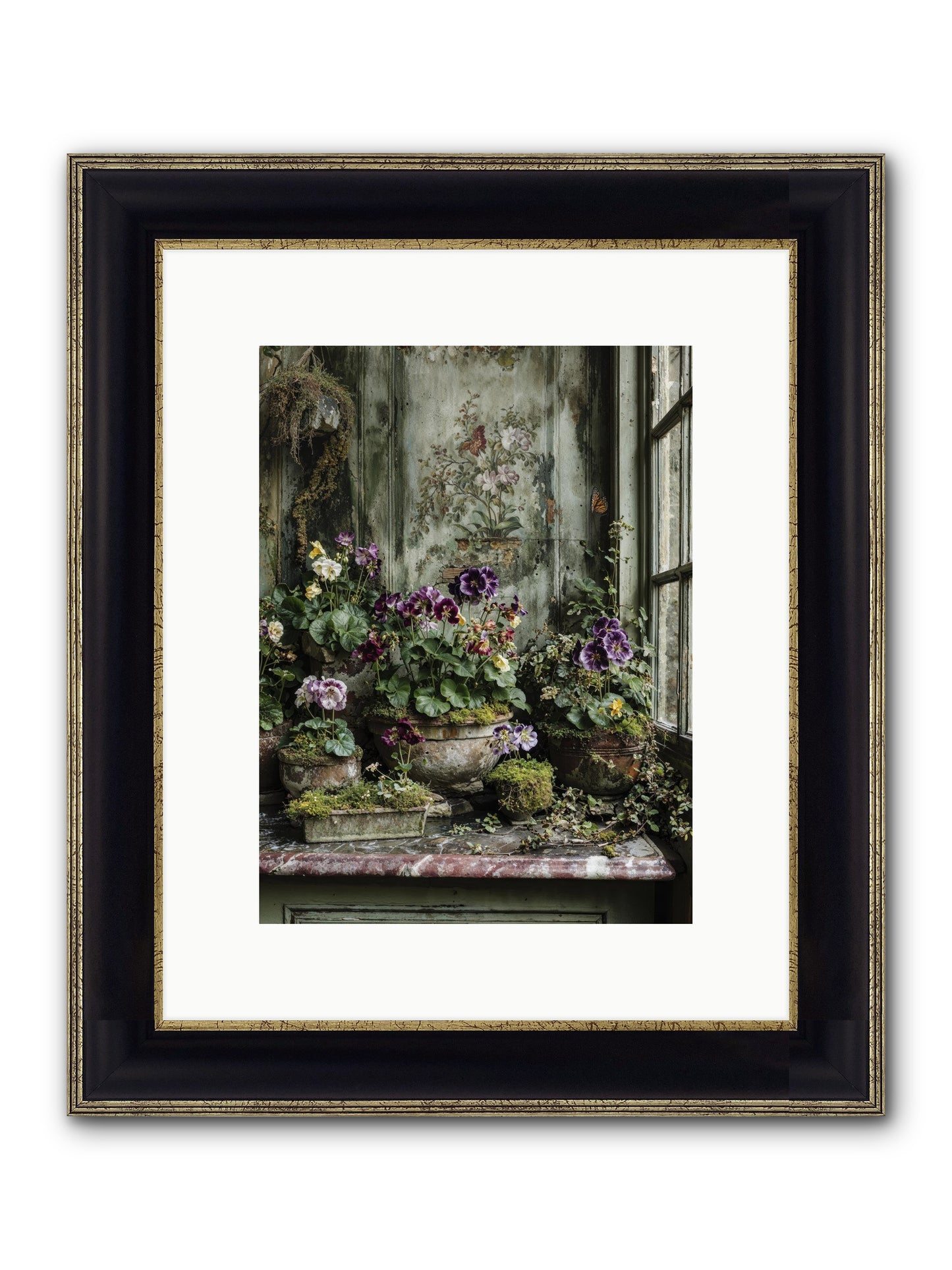 Love Grown Tender Framed Print - Black & Gold 9x12