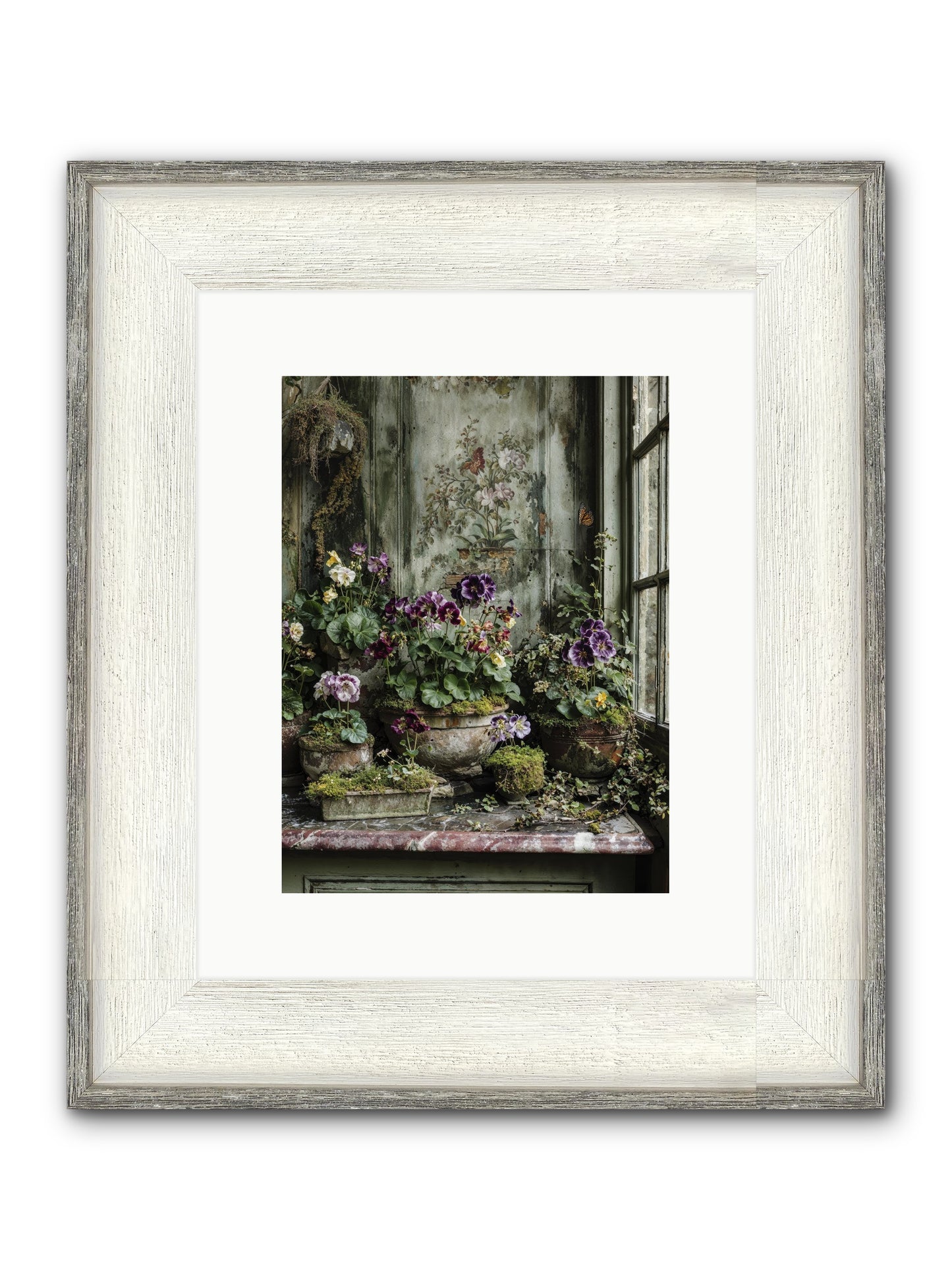 Love Grown Tender Framed Print - Driftwood White 9x12