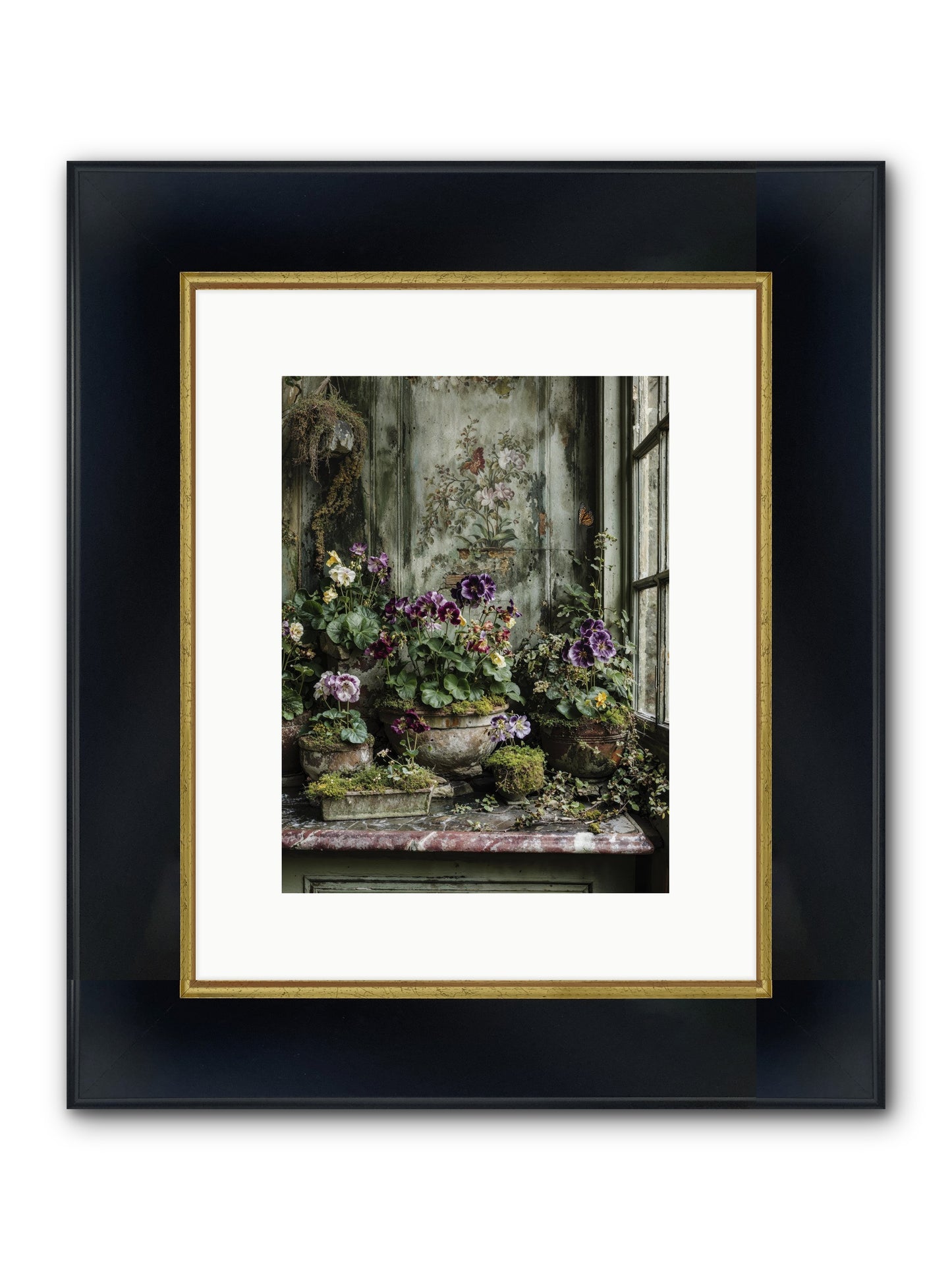 Love Grown Tender Framed Print - Wide Black w/Gold 9x12