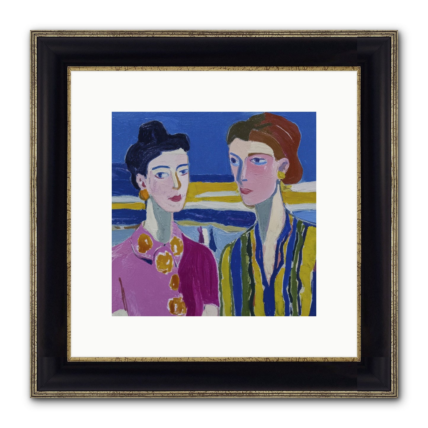 Love Needed No Translation Framed Print - Black & Gold 10x10
