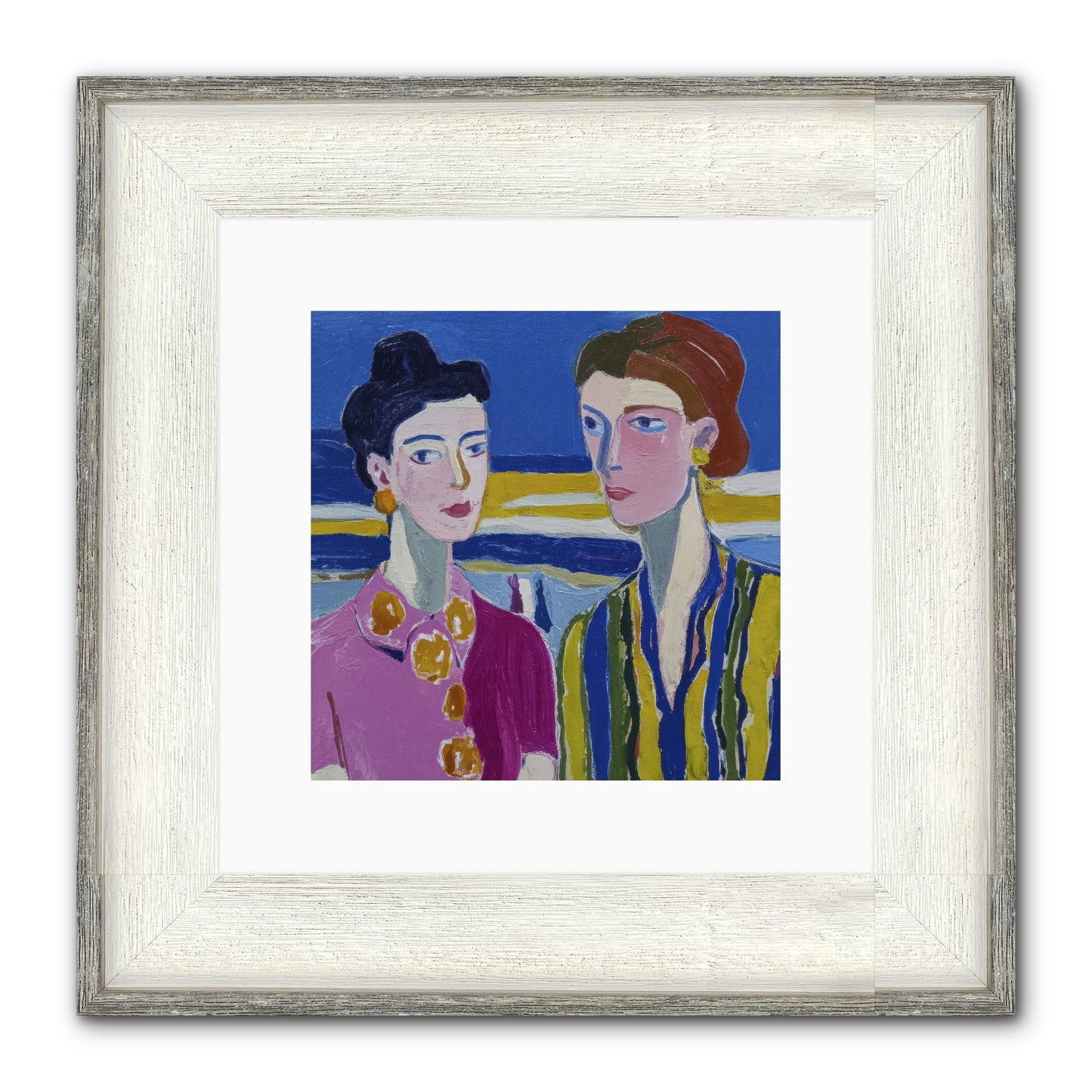 Love Needed No Translation Framed Print - Driftwood White 10x10