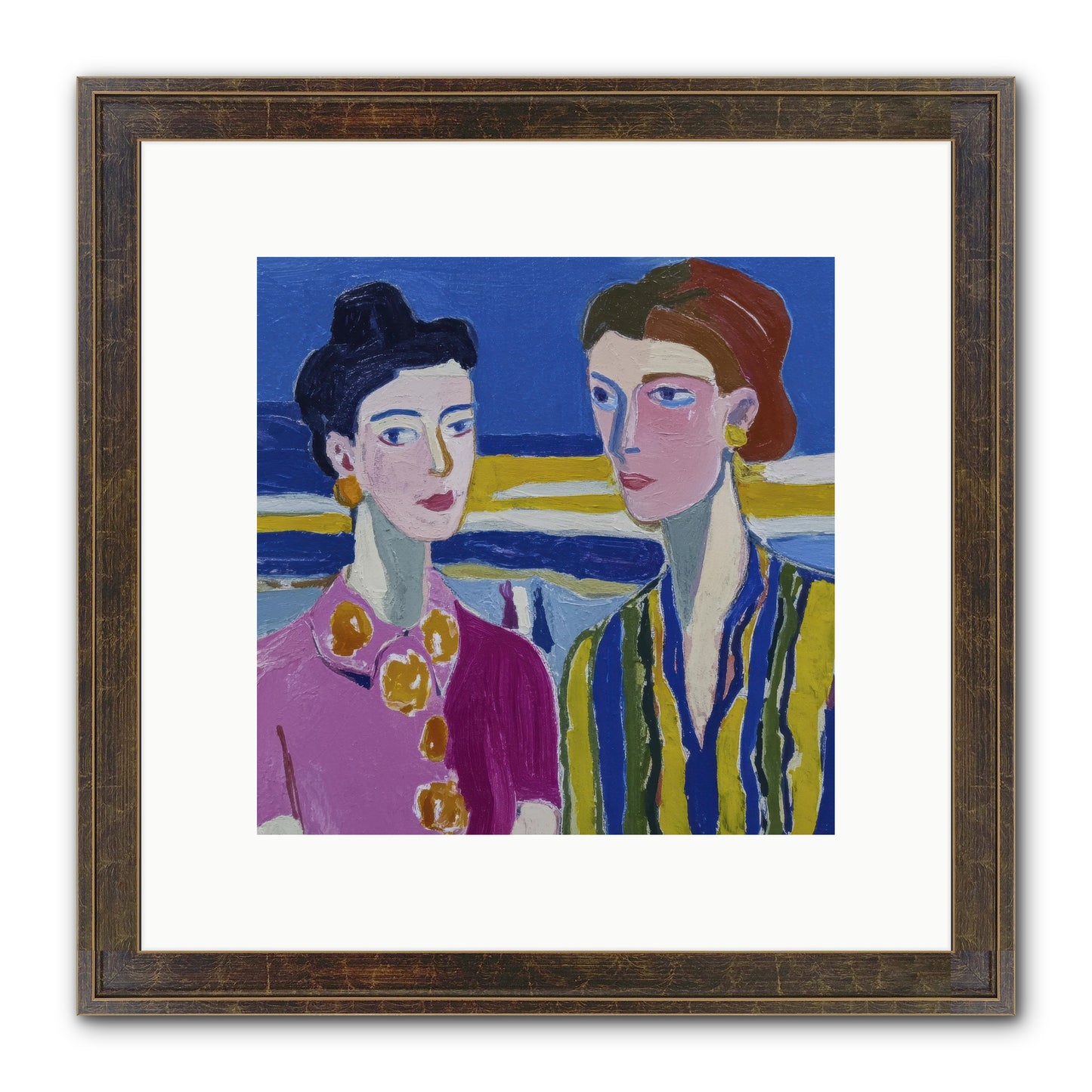 Love Needed No Translation Framed Print - Slimwoods Black/Gold 10x10