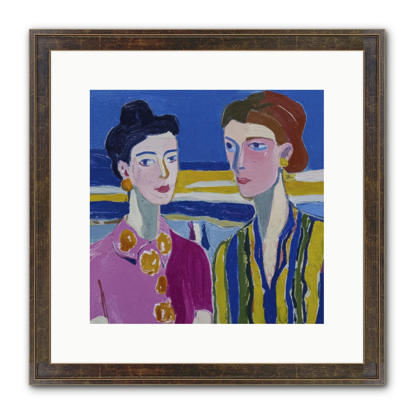 Love Needed No Translation Framed Print - Slimwoods Black/Gold 12x12