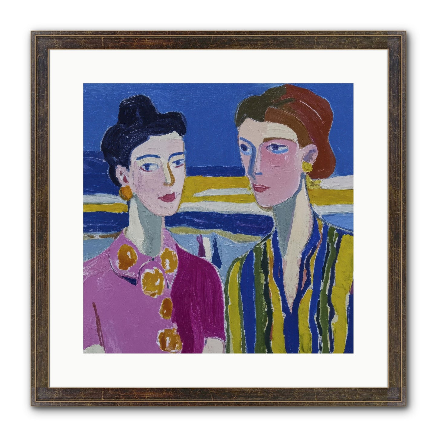 Love Needed No Translation Framed Print - Slimwoods Black/Gold 16x16