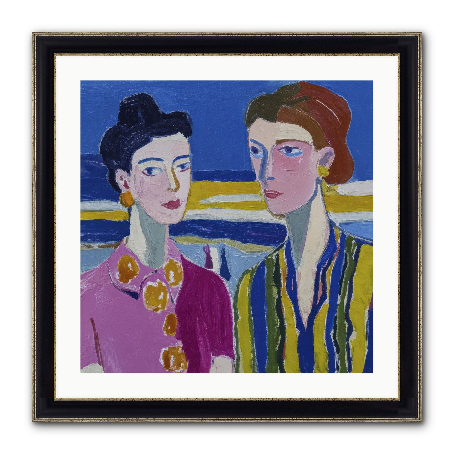 Love Needed No Translation Framed Print - Black & Gold 24x24