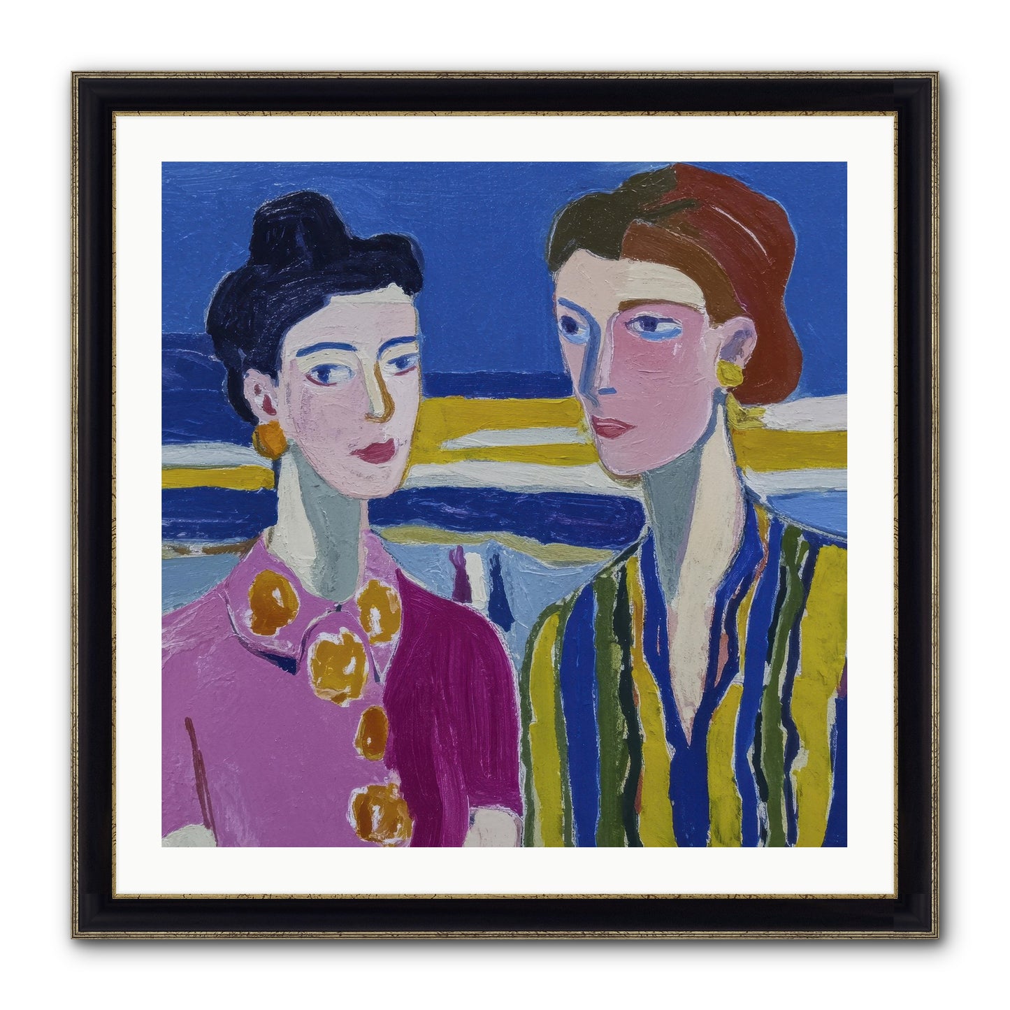 Love Needed No Translation Framed Print - Black & Gold 30x30