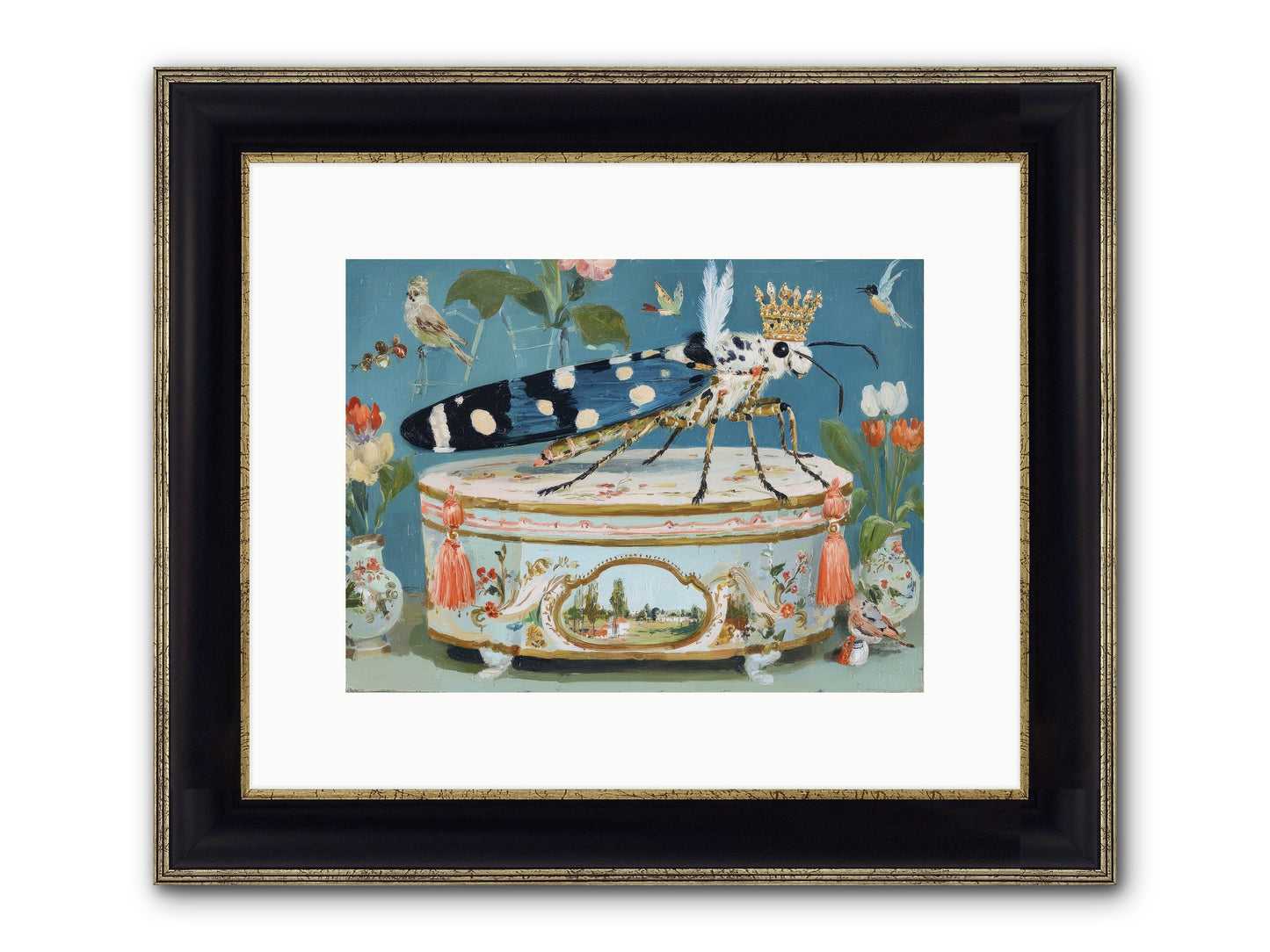 Love Notes Framed Print - Black & Gold 12x9