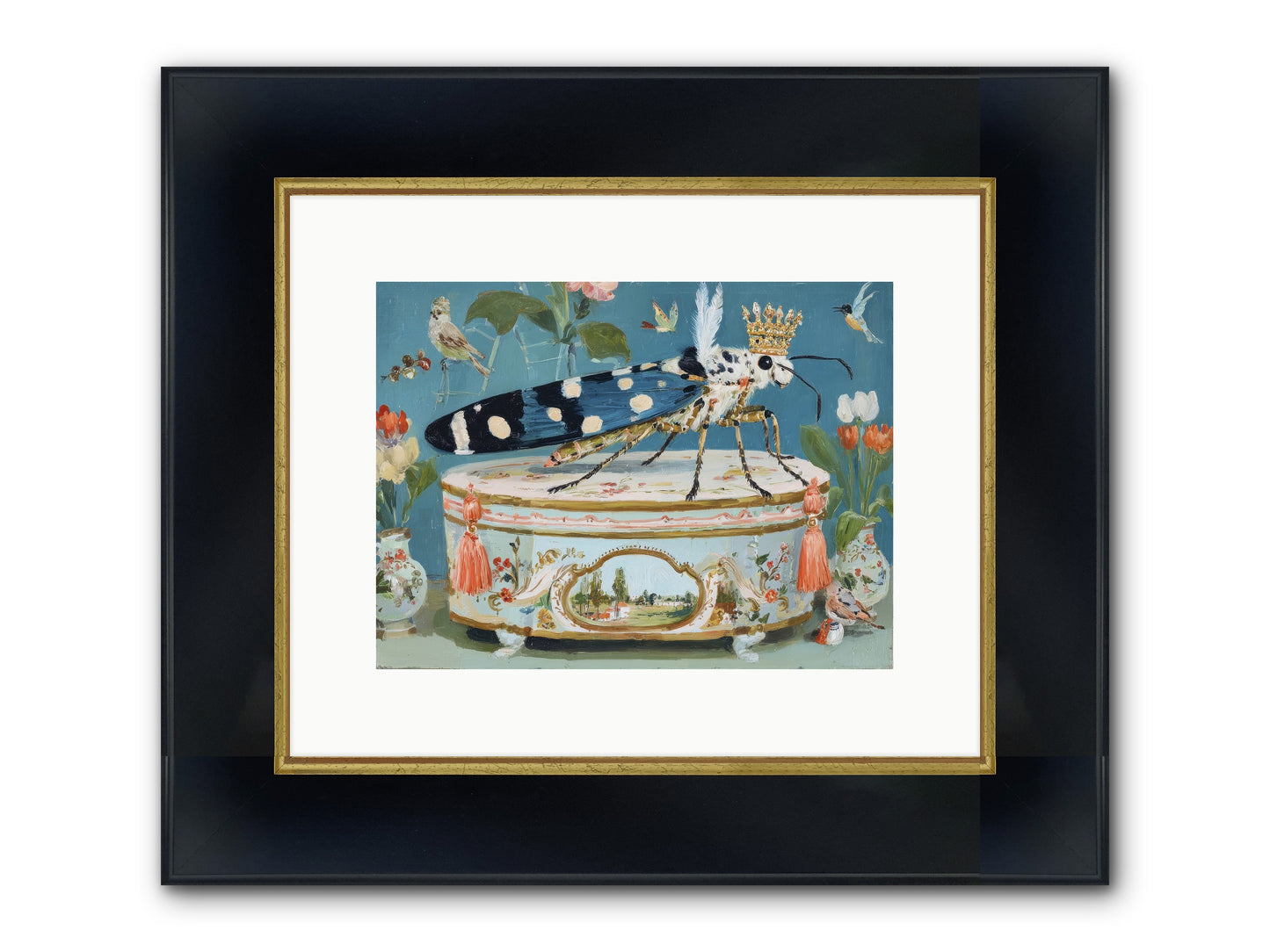 Love Notes Framed Print - Wide Black w/Gold 12x9