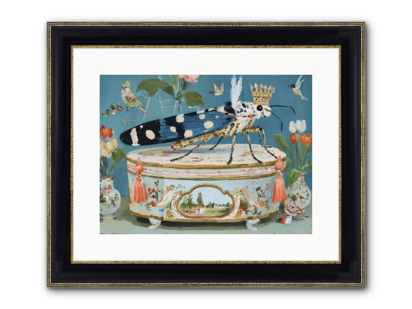 Love Notes Framed Print - Black & Gold 16x12