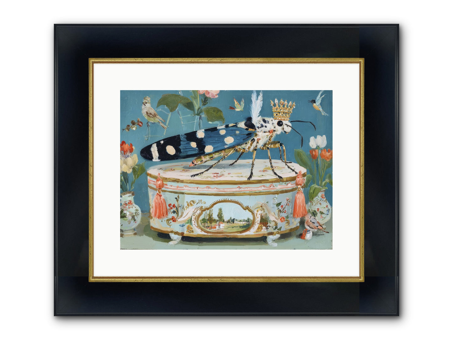 Love Notes Framed Print - Wide Black w/Gold 16x12