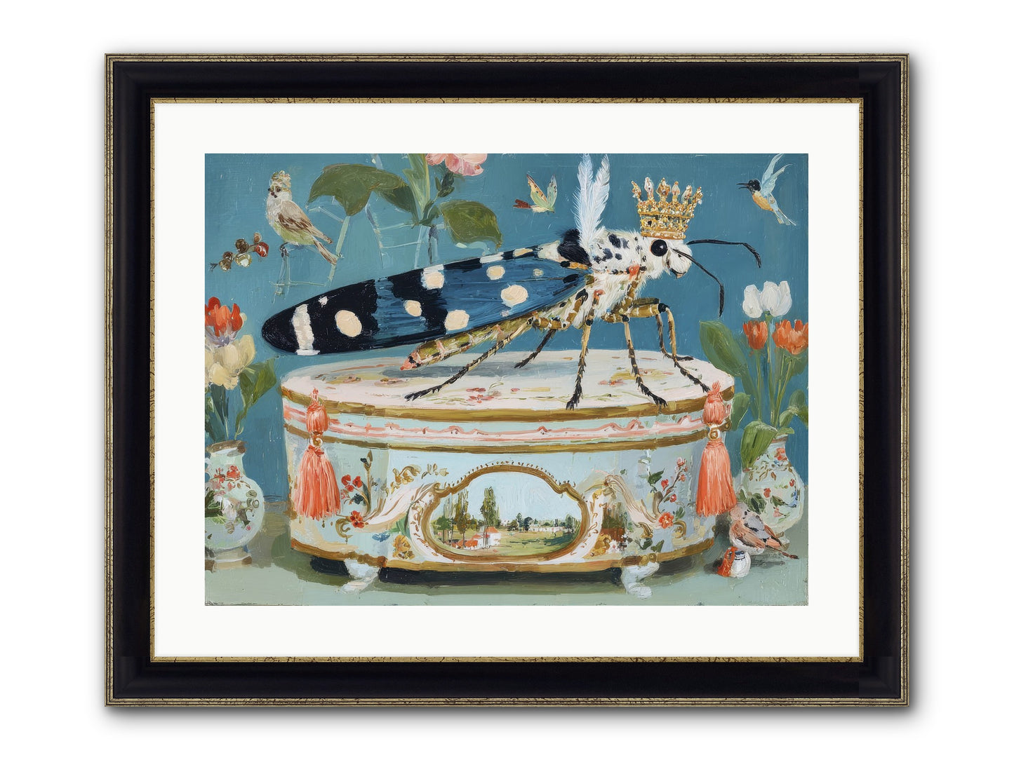 Love Notes Framed Print - Black & Gold 24x18