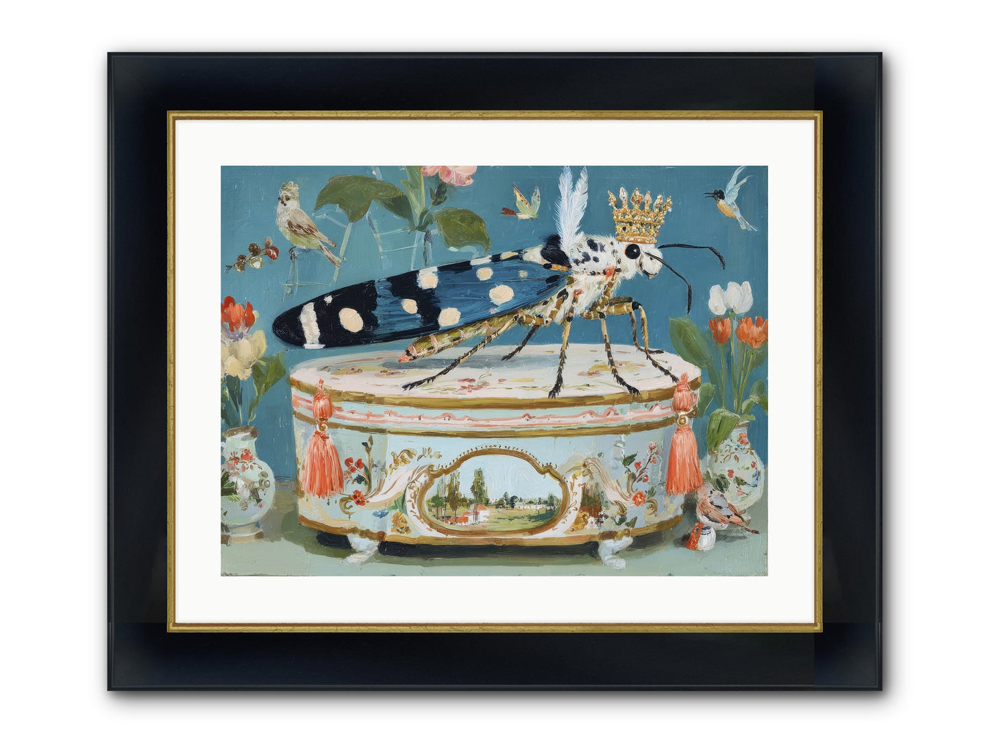 Love Notes Framed Print - Wide Black w/Gold 24x18