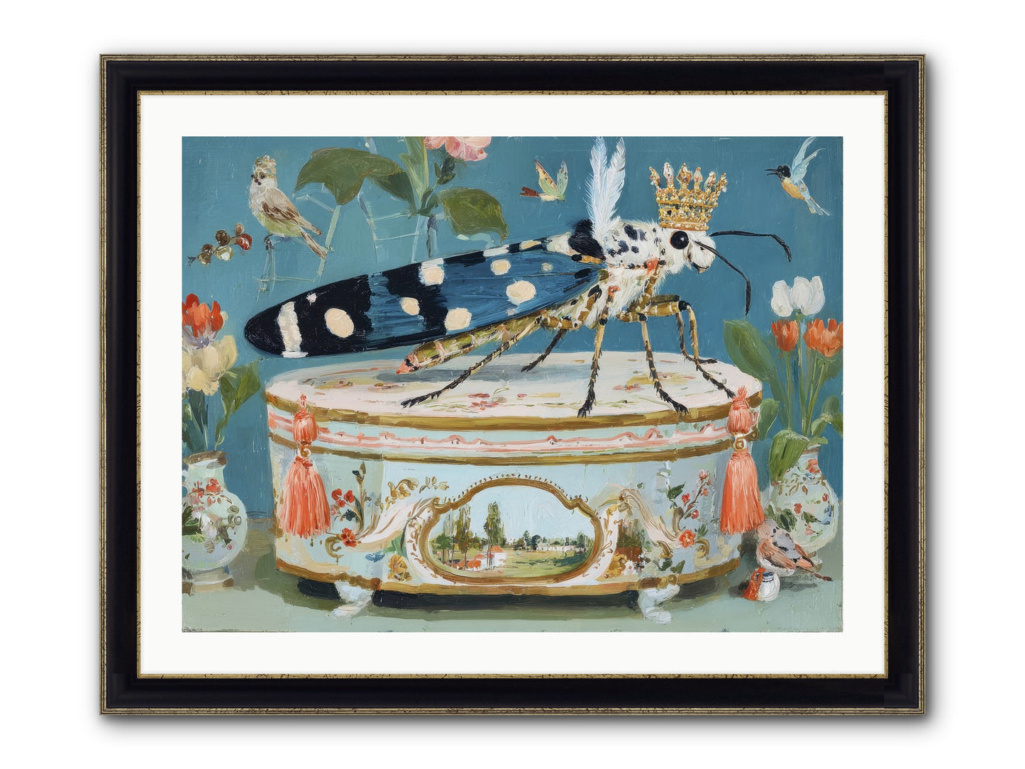 Love Notes Framed Print - Black & Gold 32x24
