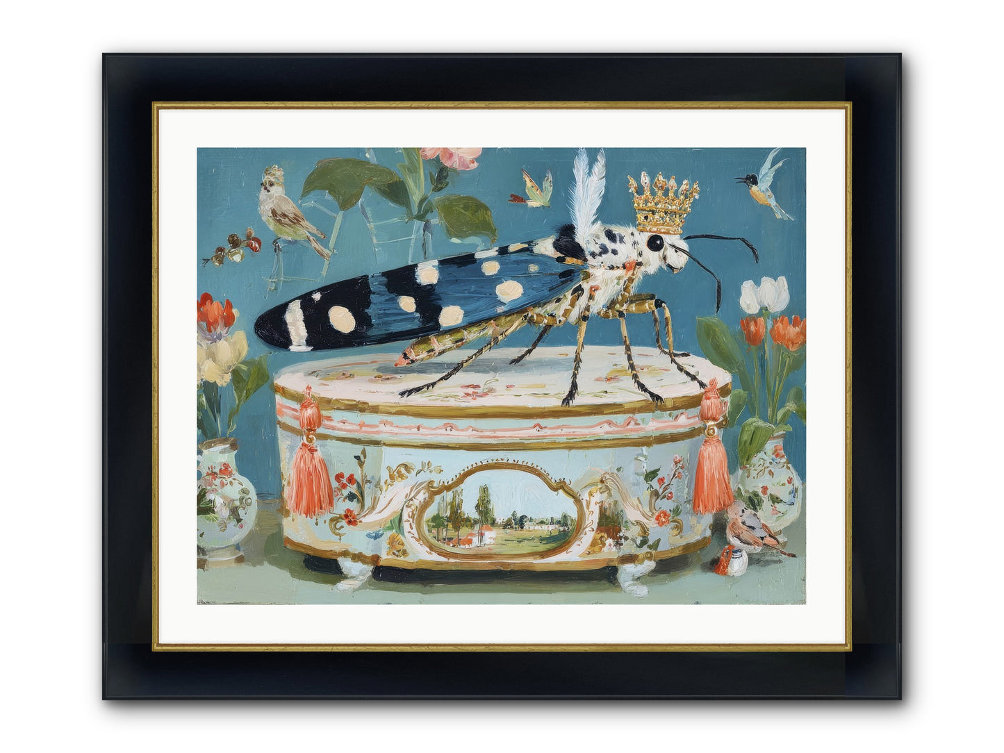 Love Notes Framed Print - Wide Black w/Gold 32x24