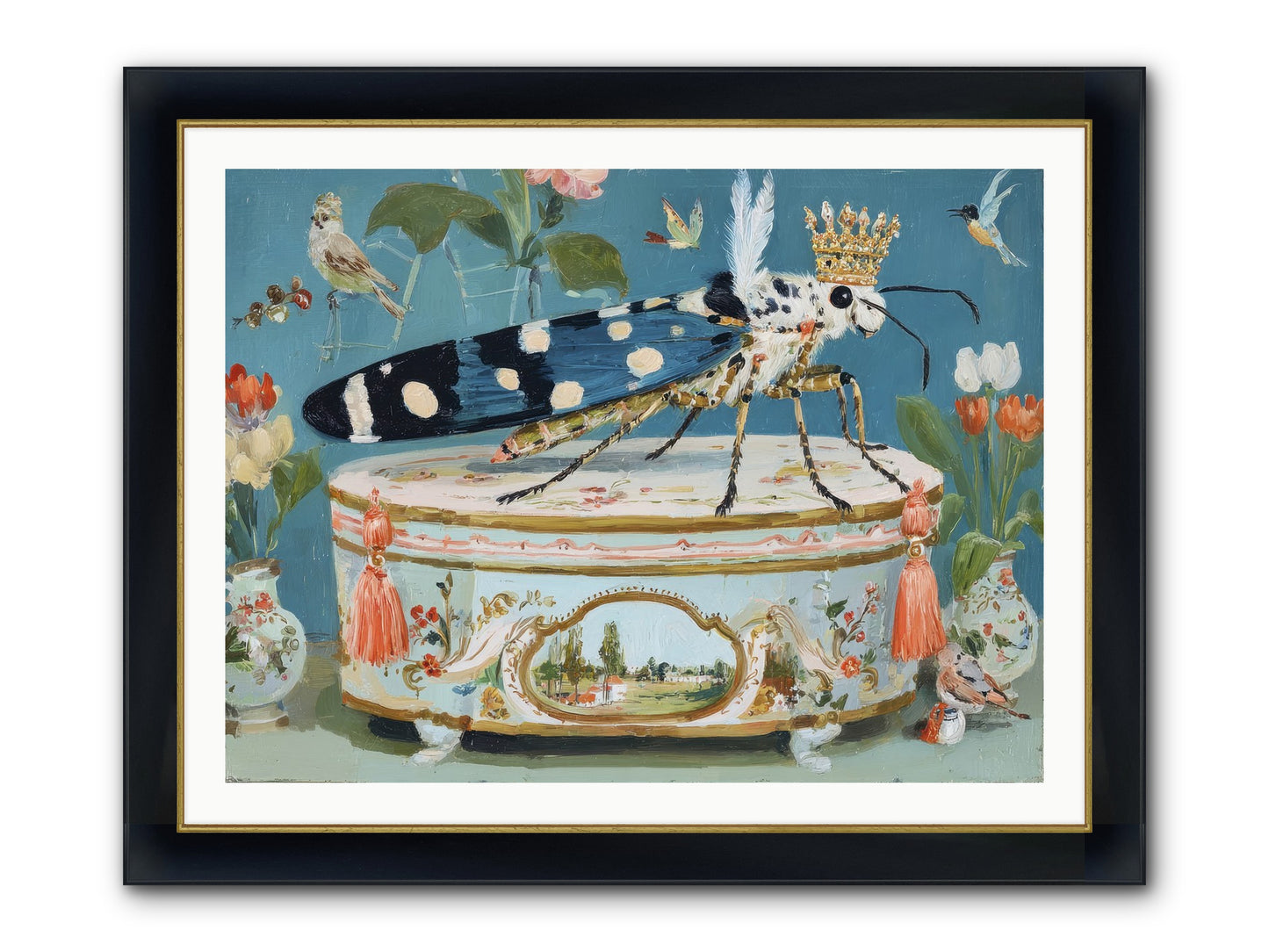 Love Notes Framed Print - Wide Black w/Gold 40x30