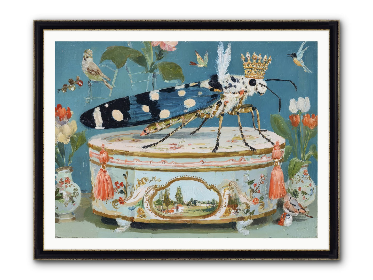 Love Notes Framed Print - Black & Gold 48x36