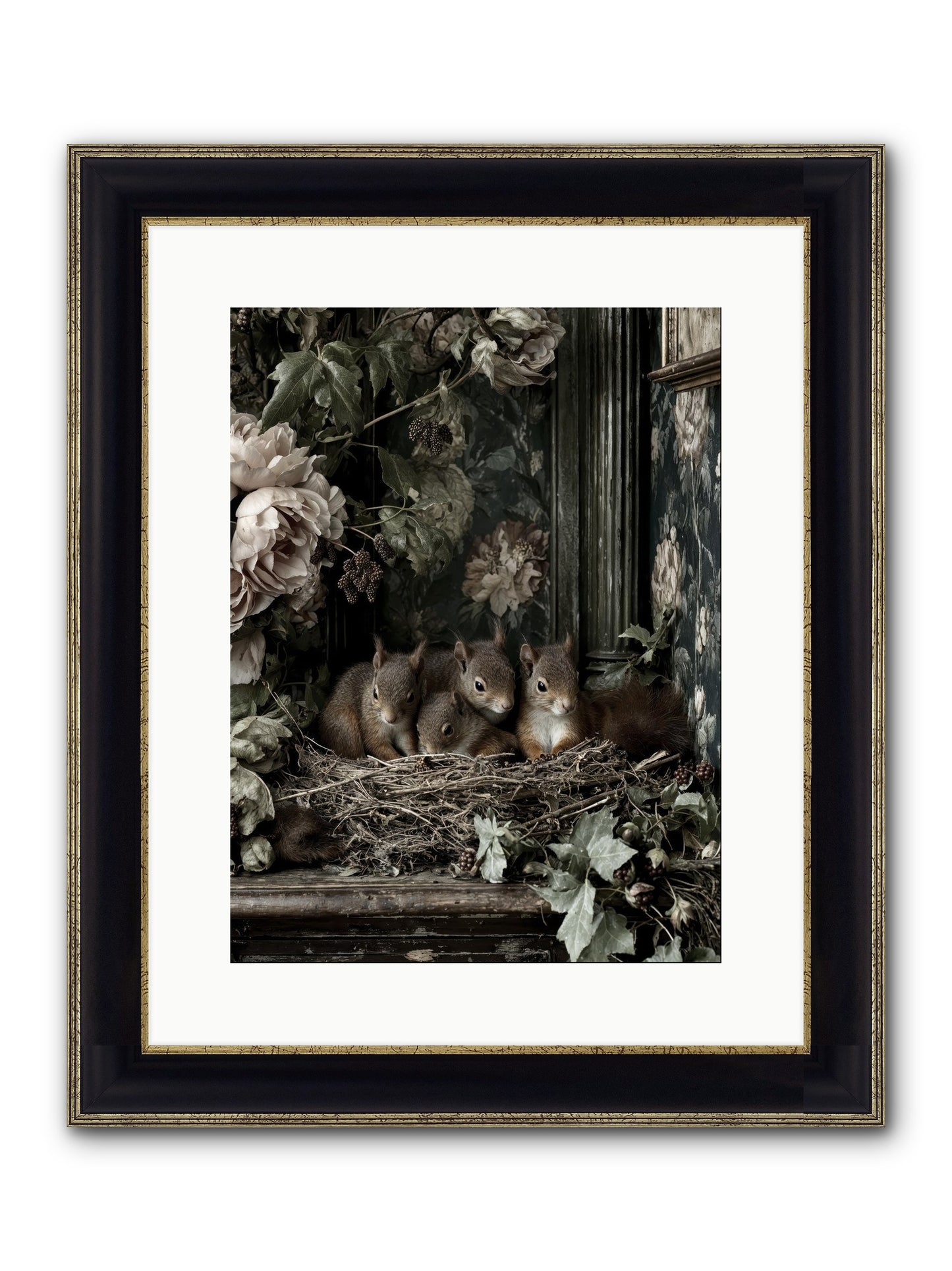 Love's Chosen Moment Framed Print - Black & Gold 12x16