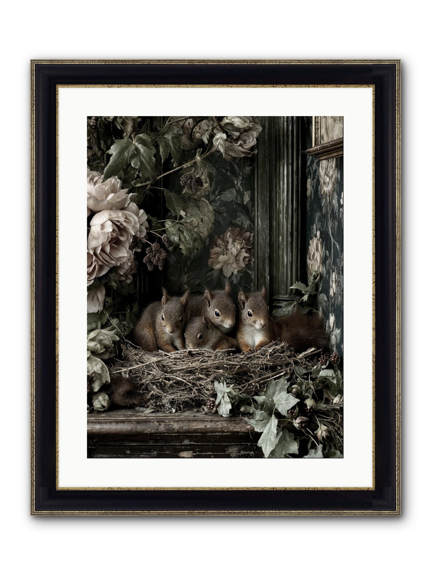 Love's Chosen Moment Framed Print - Black & Gold 18x24
