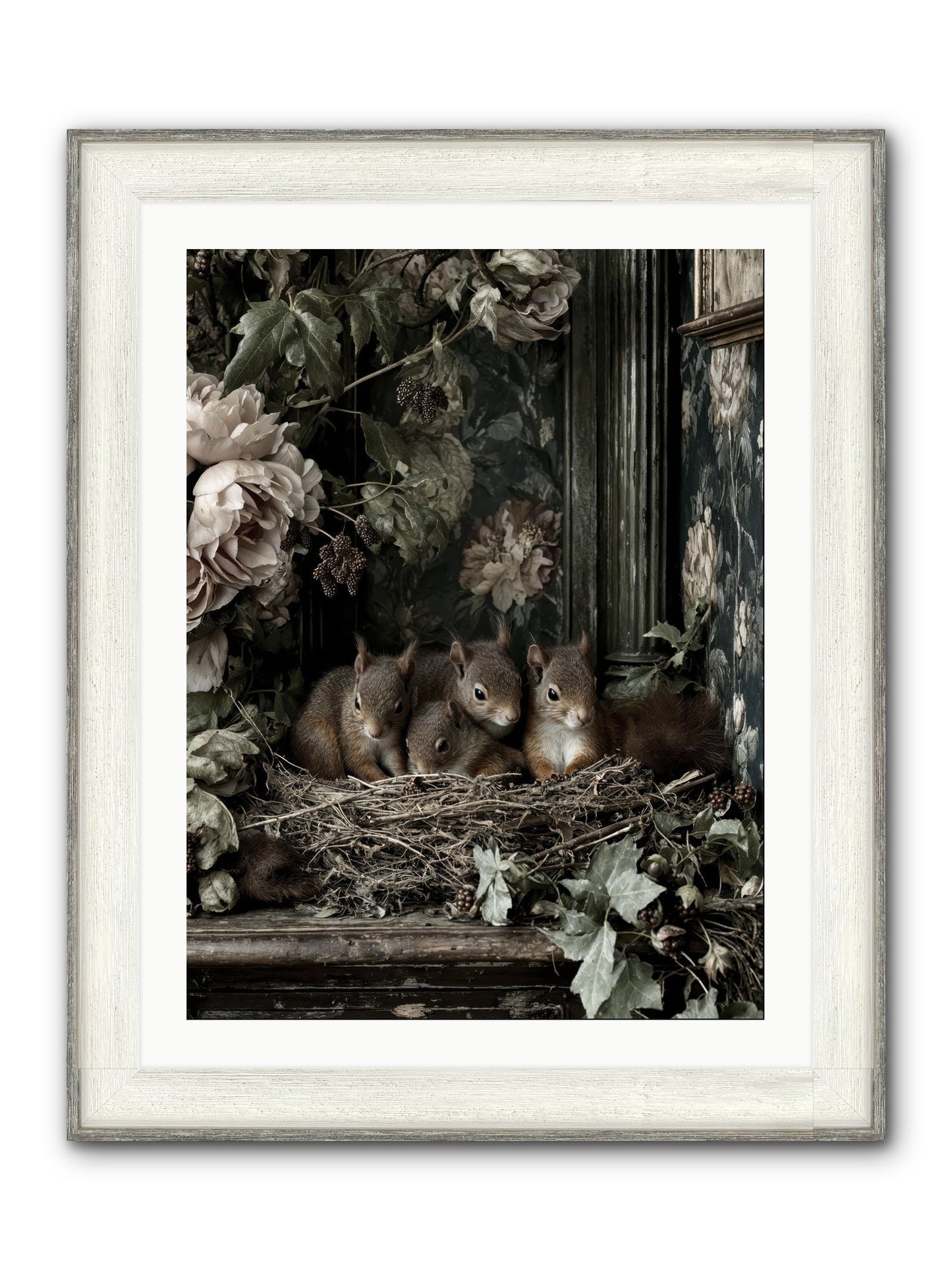 Love's Chosen Moment Framed Print - Driftwood White 24x32