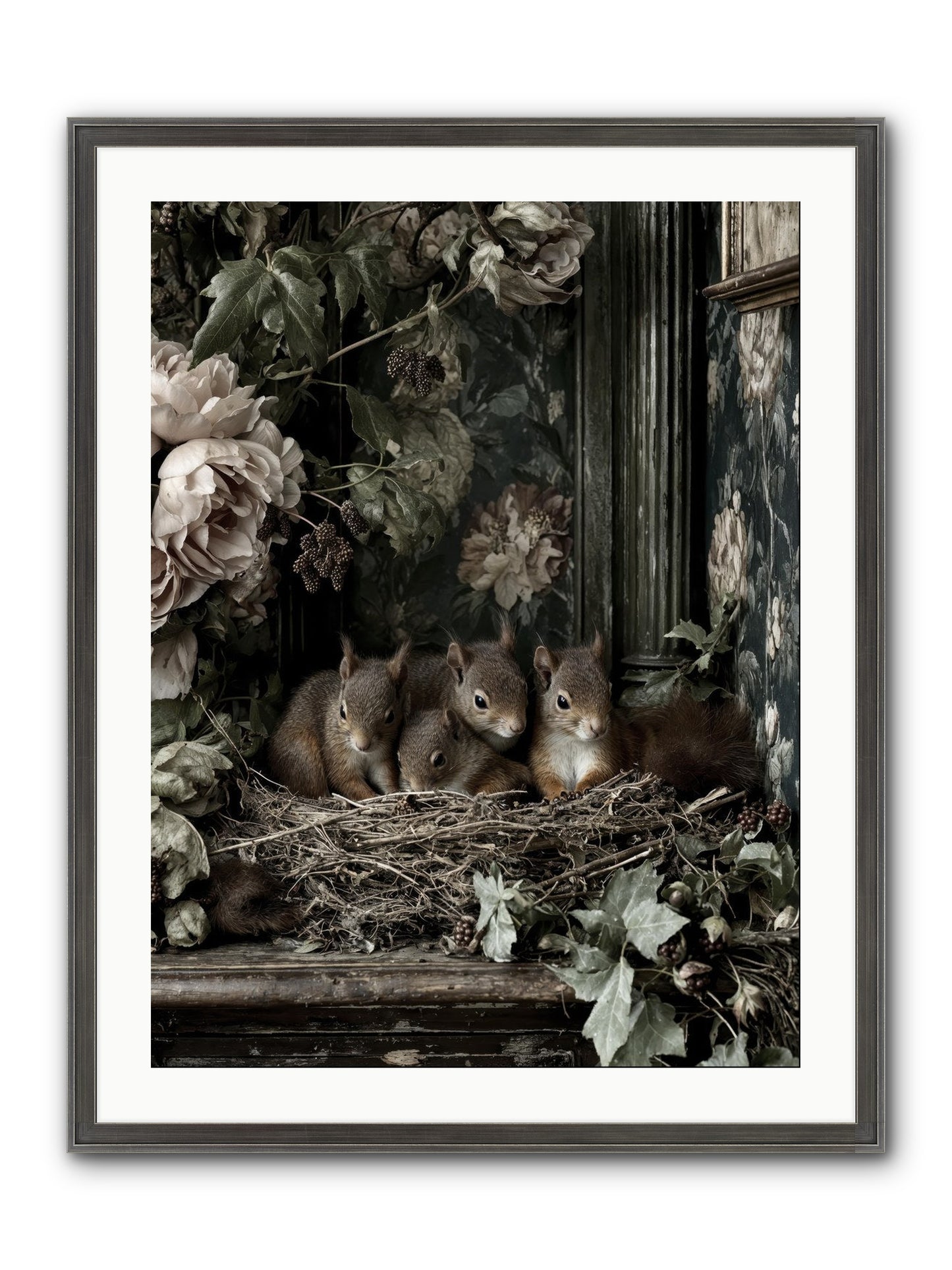 Love's Chosen Moment Framed Print - Slimwoods Black/Silver 24x32