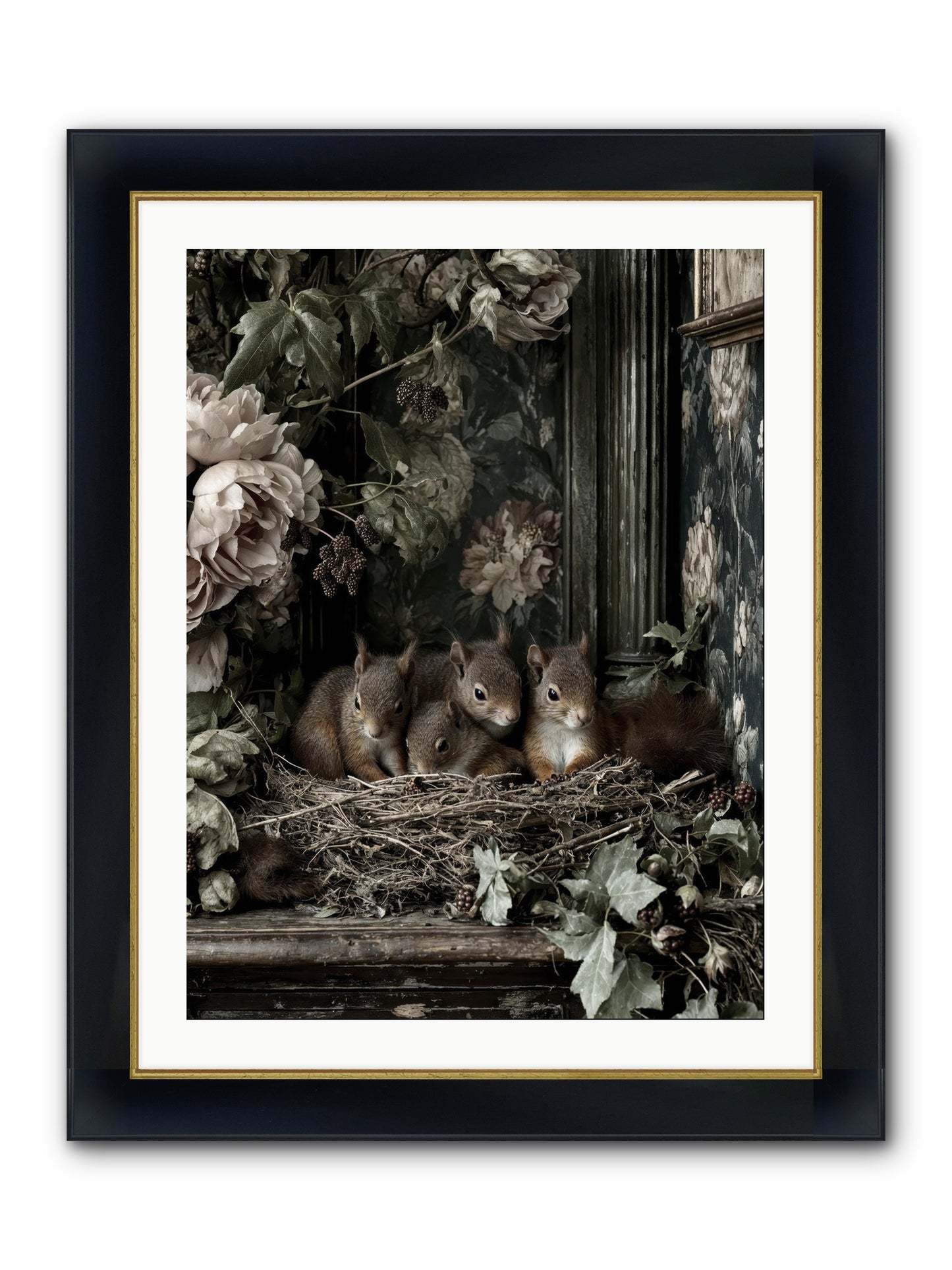 Love's Chosen Moment Framed Print - Wide Black w/Gold 24x32