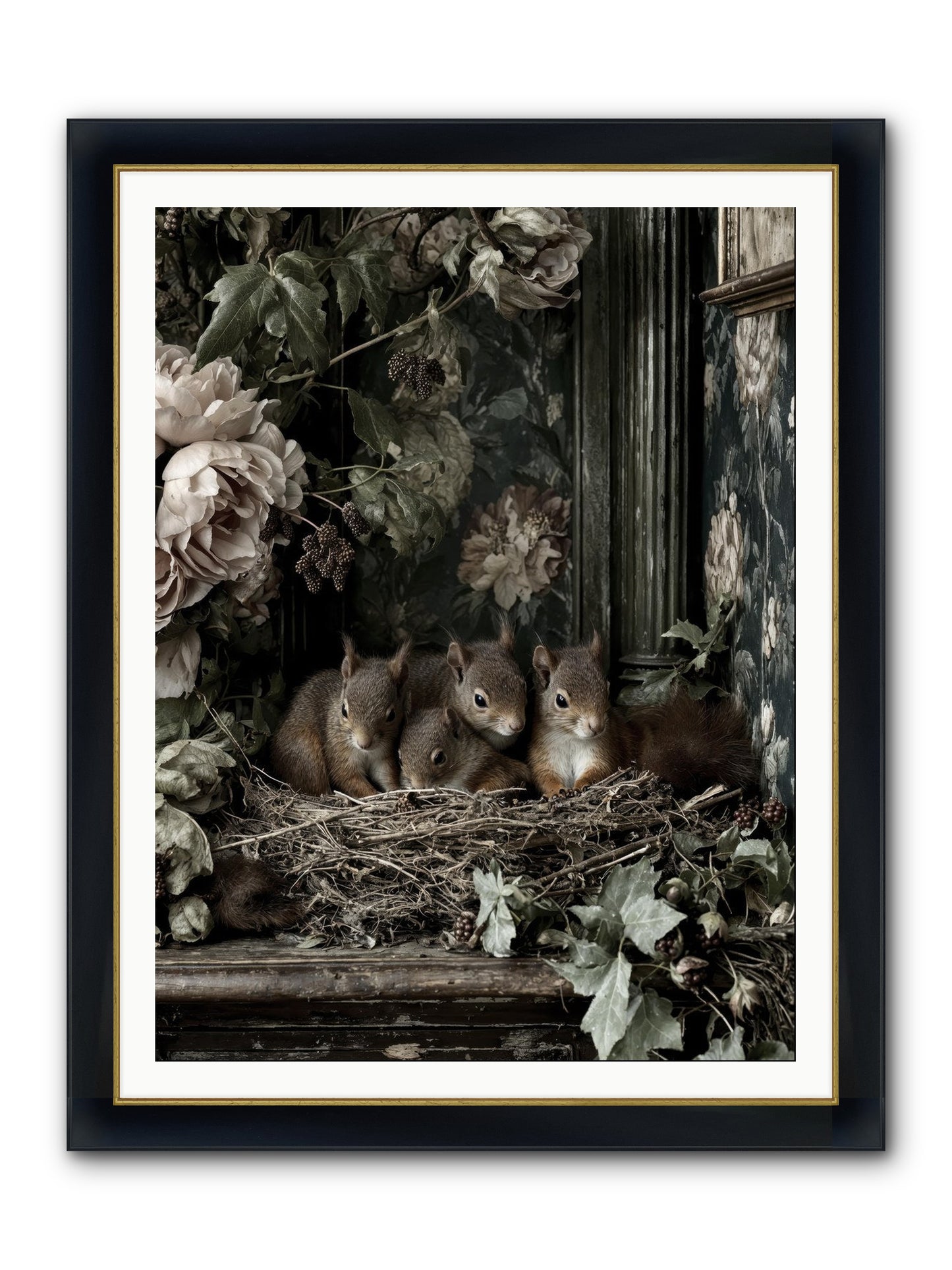 Love's Chosen Moment Framed Print - Wide Black w/Gold 36x48
