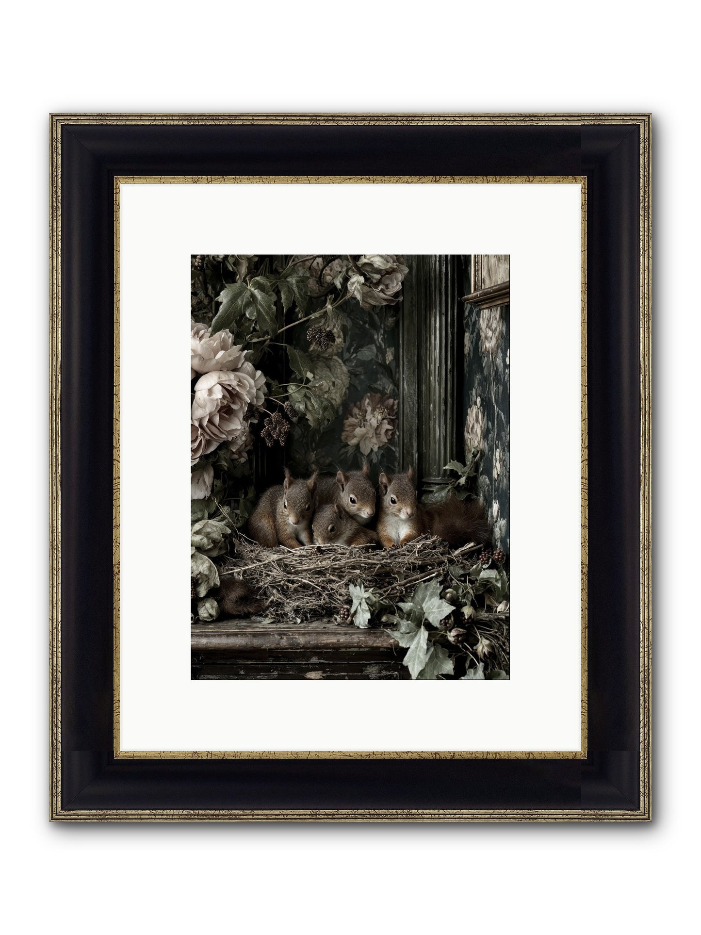 Love's Chosen Moment Framed Print - Black & Gold 9x12