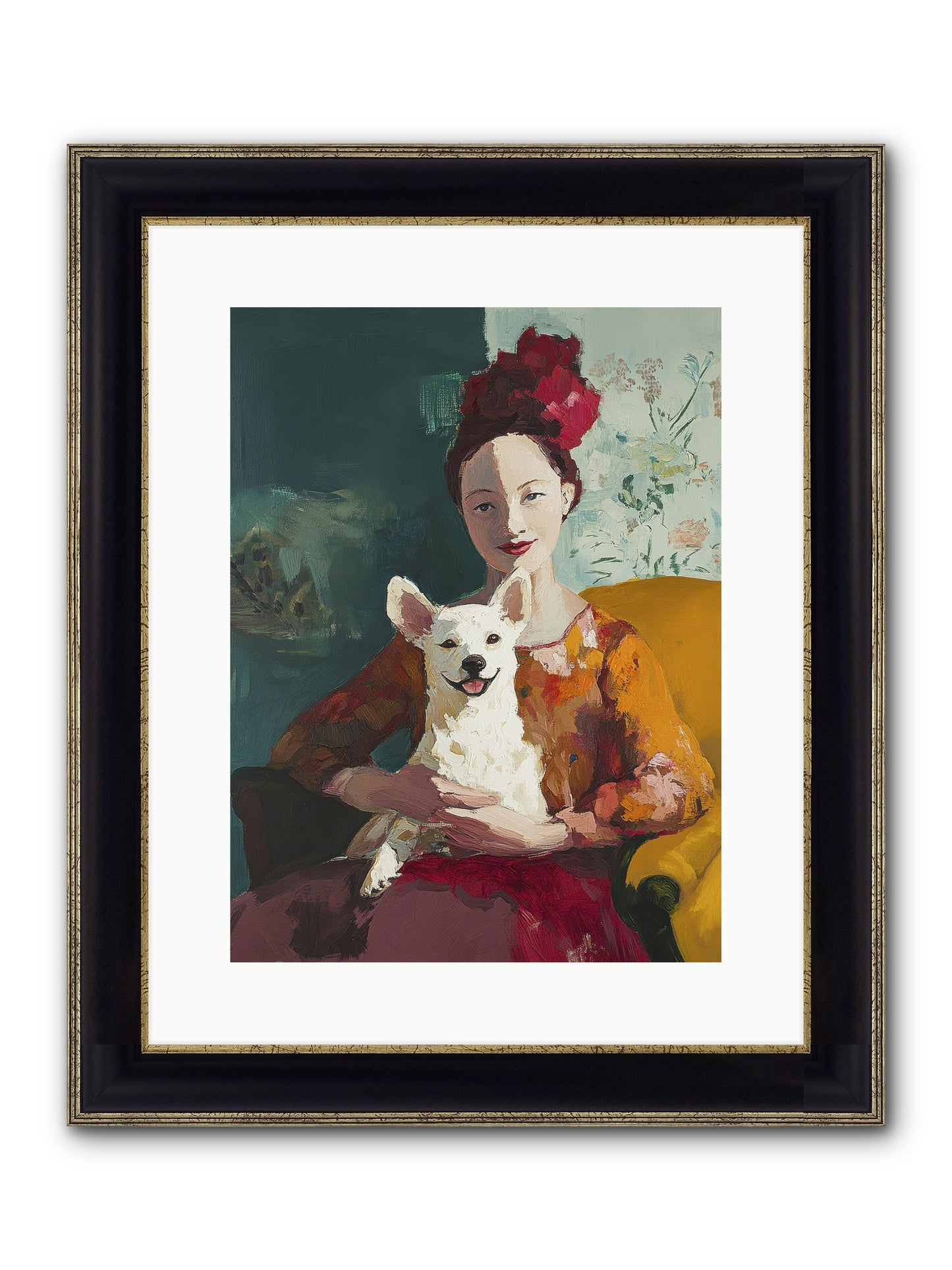 Love's Perfect Frame Framed Print - Black & Gold 12x16